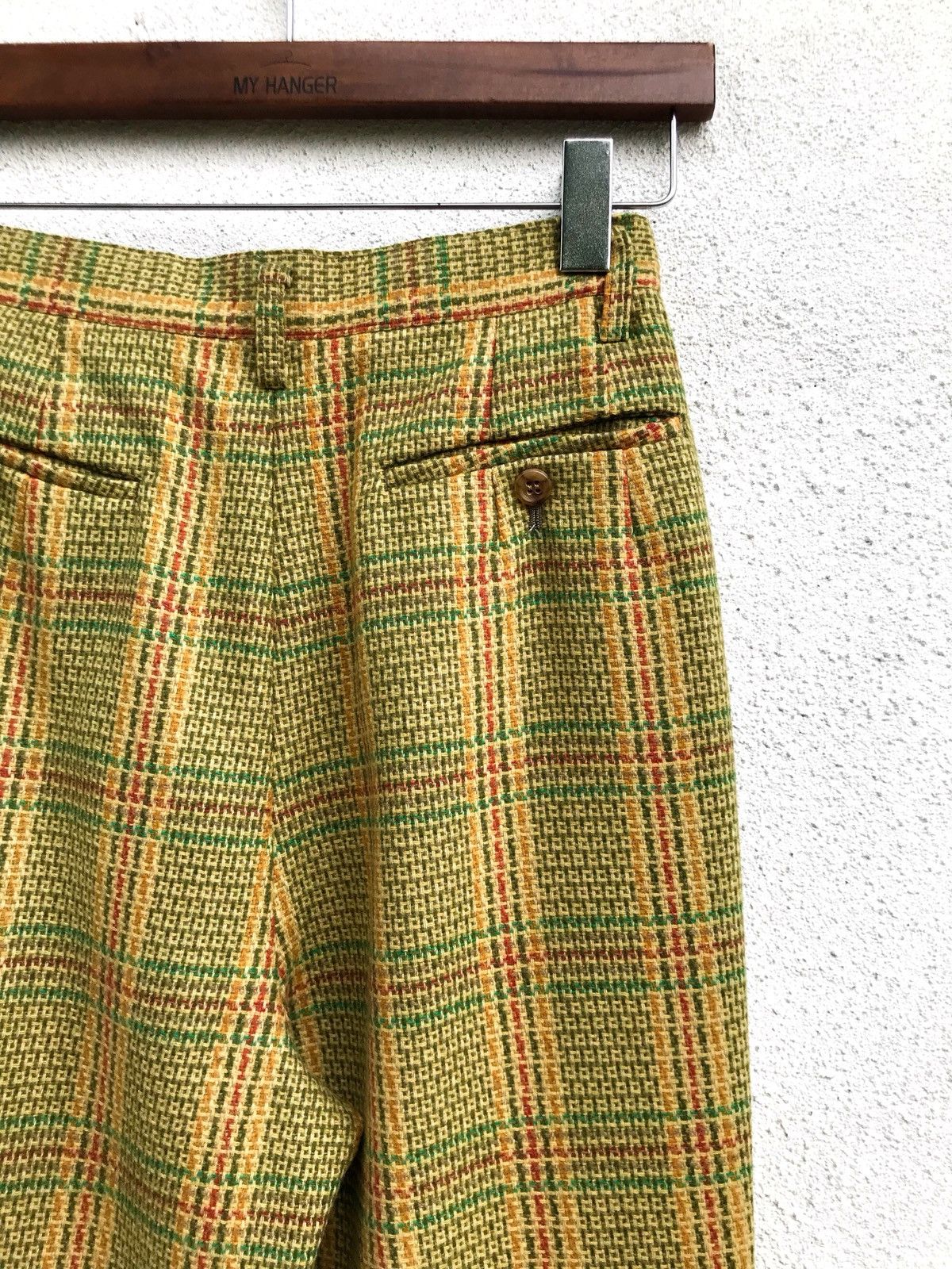 BIGI × Japanese Brand × Vintage Japanese Brand Bigi Wool Checked High Waist Pants Size US 26 / EU 42 - 7 Thumbnail