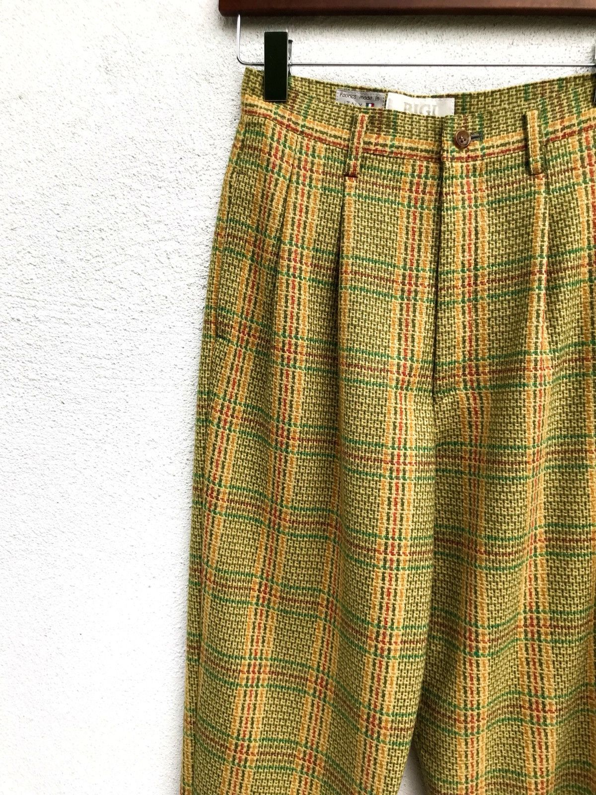 BIGI × Japanese Brand × Vintage Japanese Brand Bigi Wool Checked High Waist Pants Size US 26 / EU 42 - 6 Thumbnail
