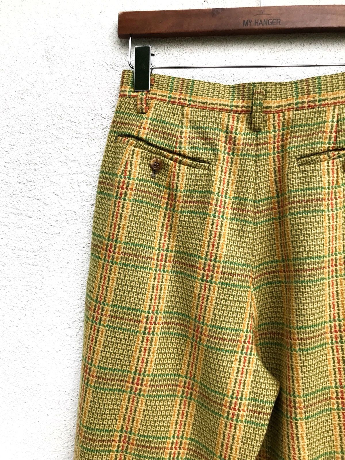 BIGI × Japanese Brand × Vintage Japanese Brand Bigi Wool Checked High Waist Pants Size US 26 / EU 42 - 8 Thumbnail