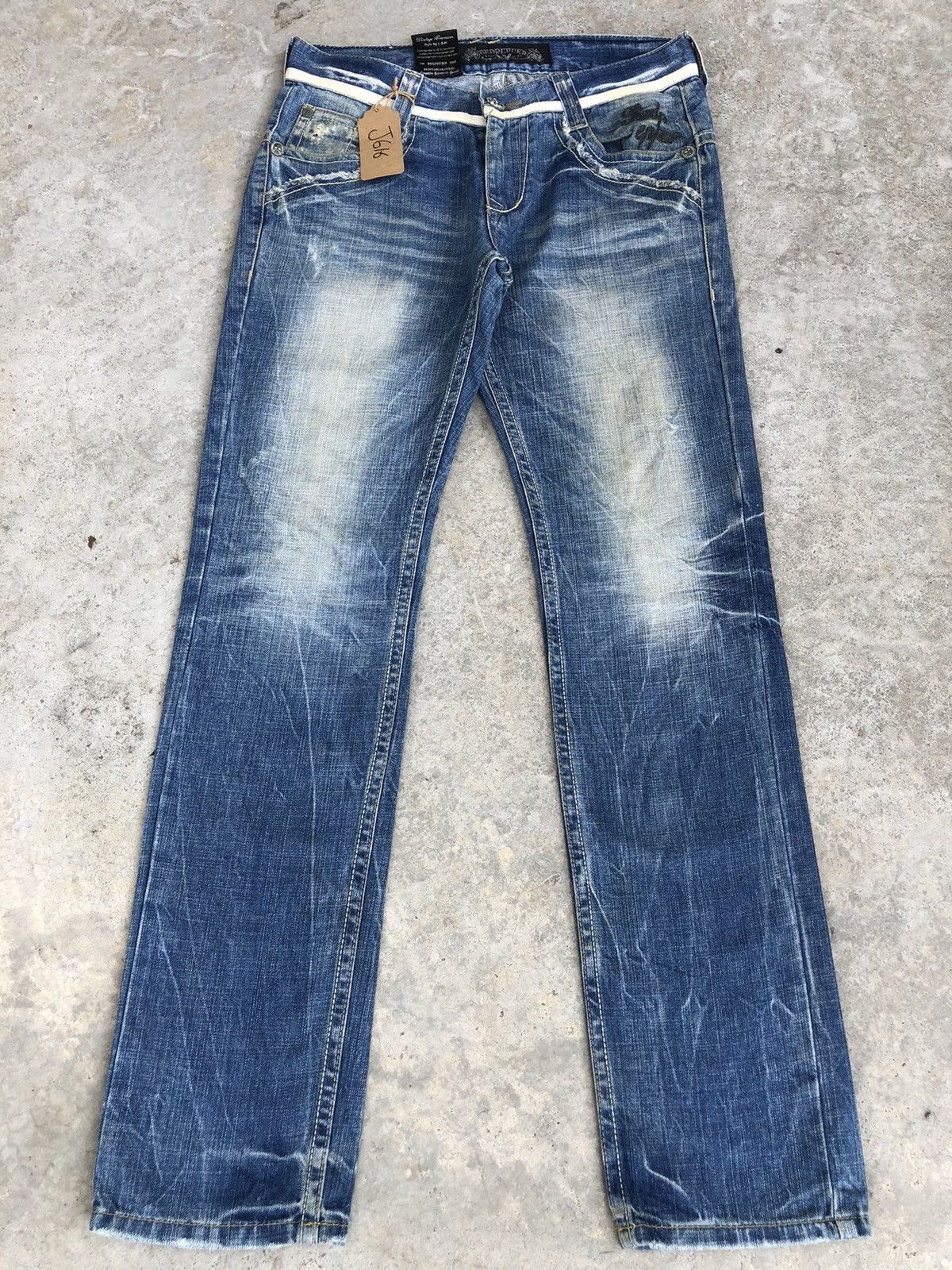 Japanese Brand Japanese Redpepper Embroidered Jeans Distressed Jeans Size US 33 - 3 Thumbnail