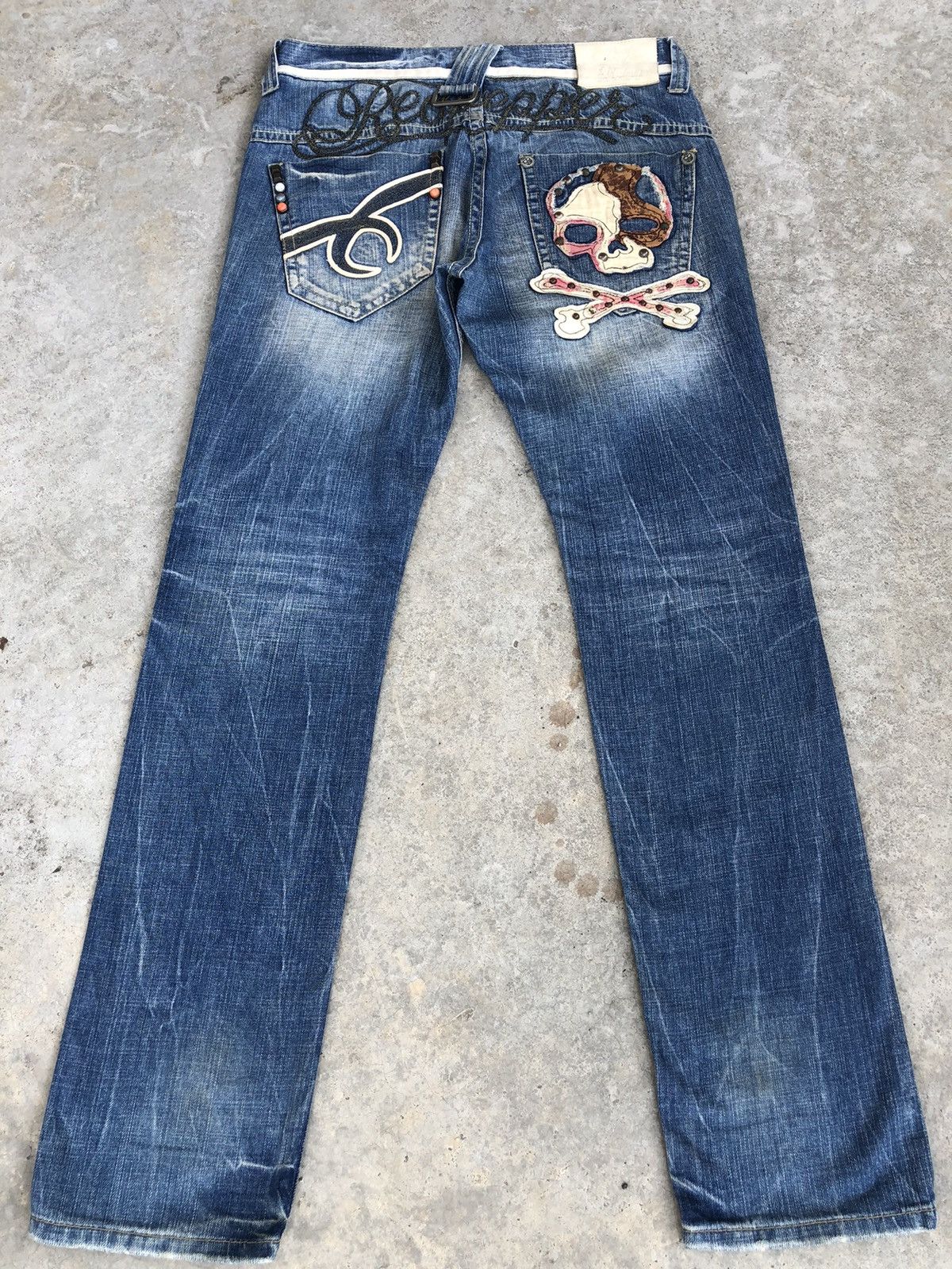 Japanese Brand Japanese Redpepper Embroidered Jeans Distressed Jeans Size US 33 - 2 Thumbnail