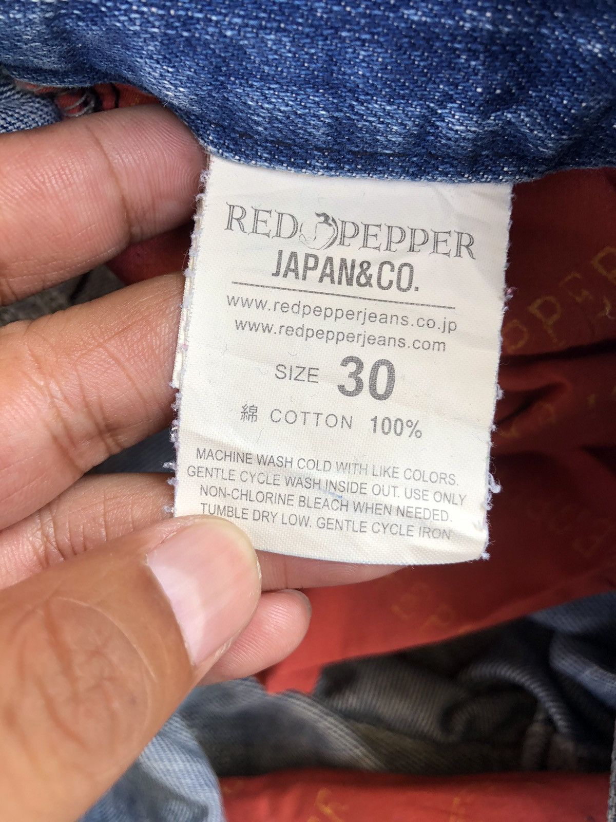 Japanese Brand Japanese Redpepper Embroidered Jeans Distressed Jeans Size US 33 - 19 Thumbnail