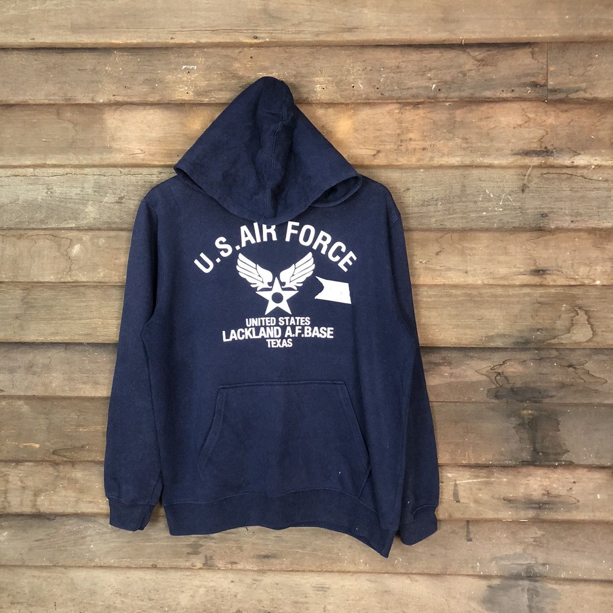 Japanese Brand Beaumere US Air Force Dark Blue Hoodie #B006 Size US L / EU 52-54 / 3 - 1 Thumbnail