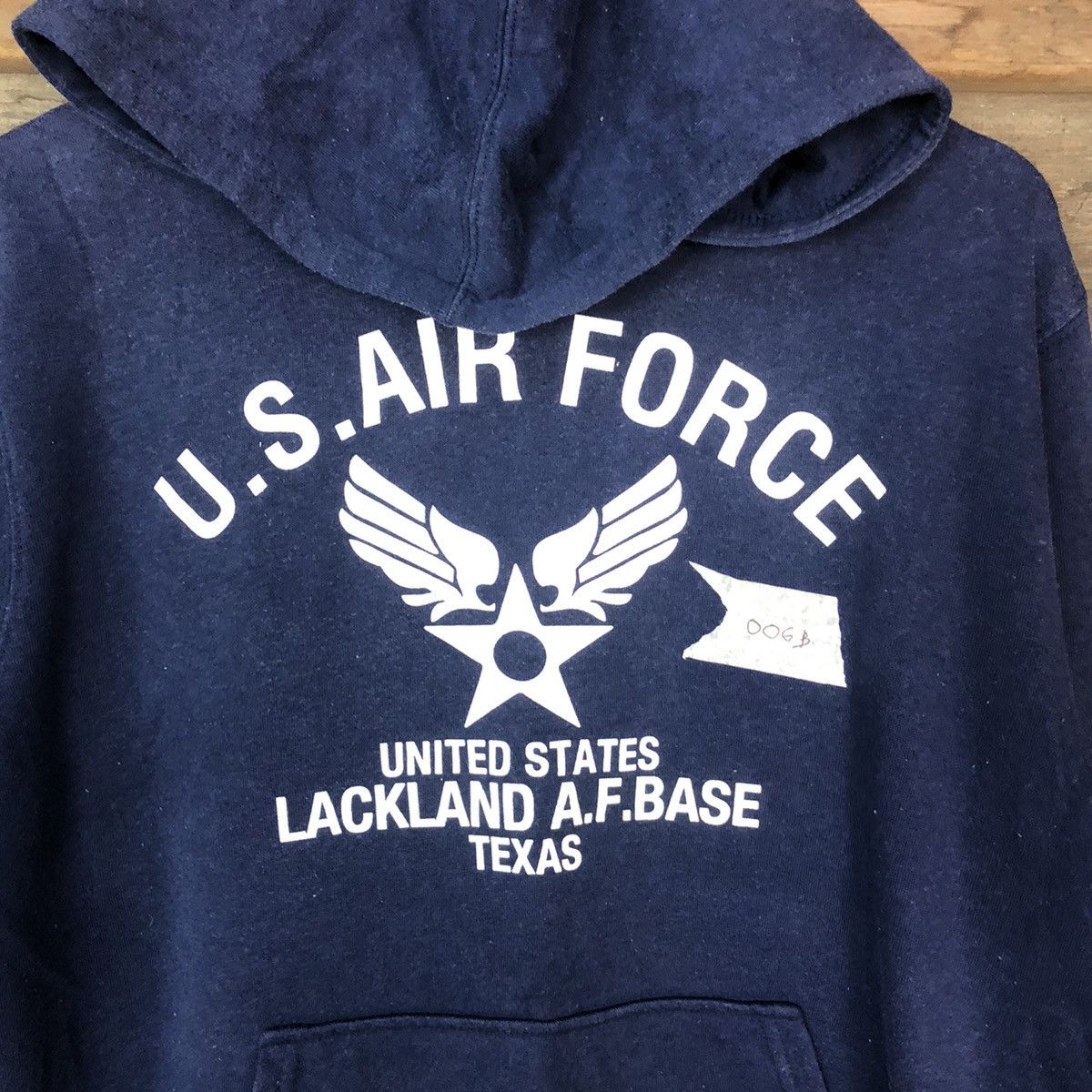 Japanese Brand Beaumere US Air Force Dark Blue Hoodie #B006 Size US L / EU 52-54 / 3 - 6 Thumbnail