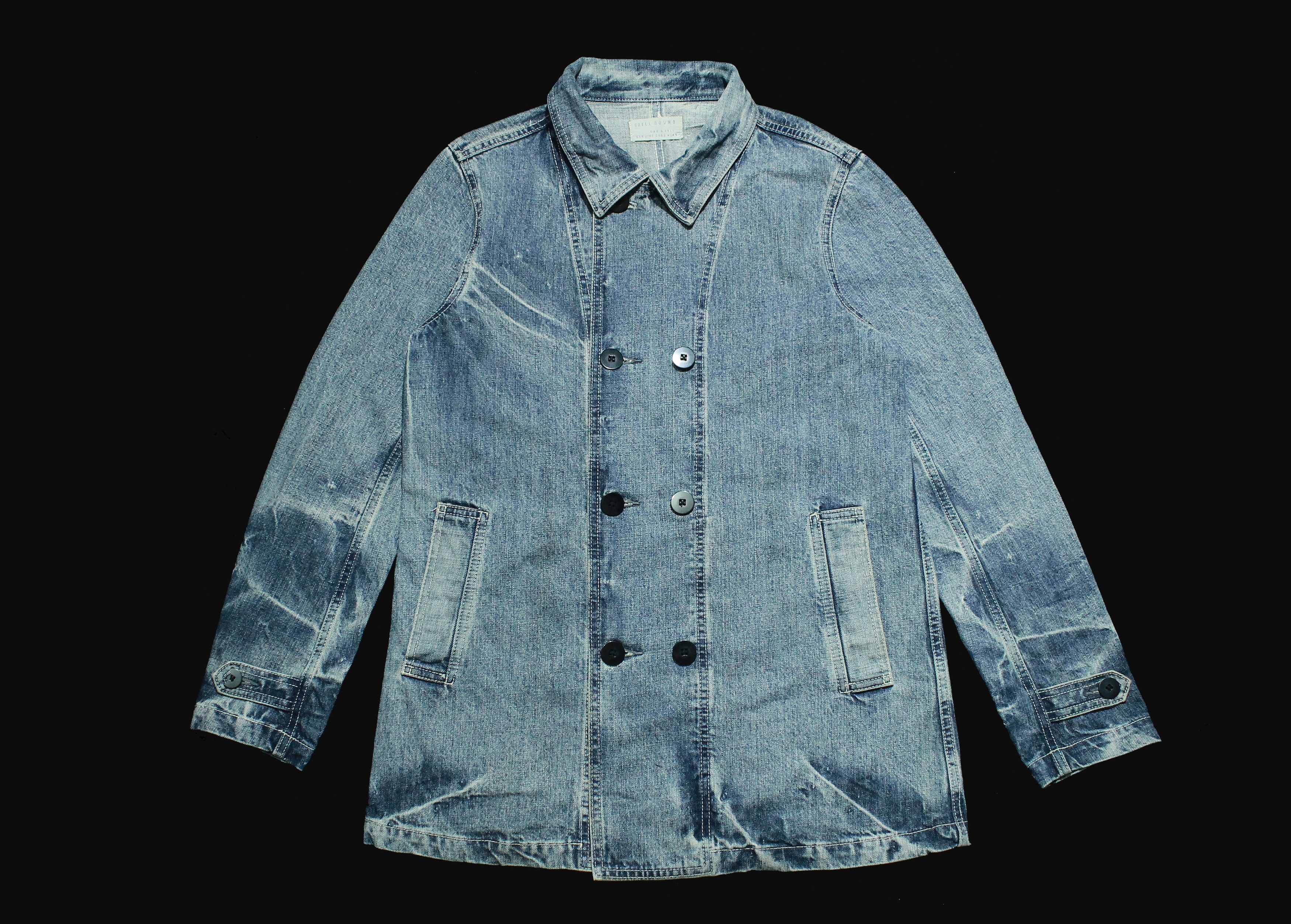 Spellbound Japan Work Jacket Denim Acid Washed Size 2
