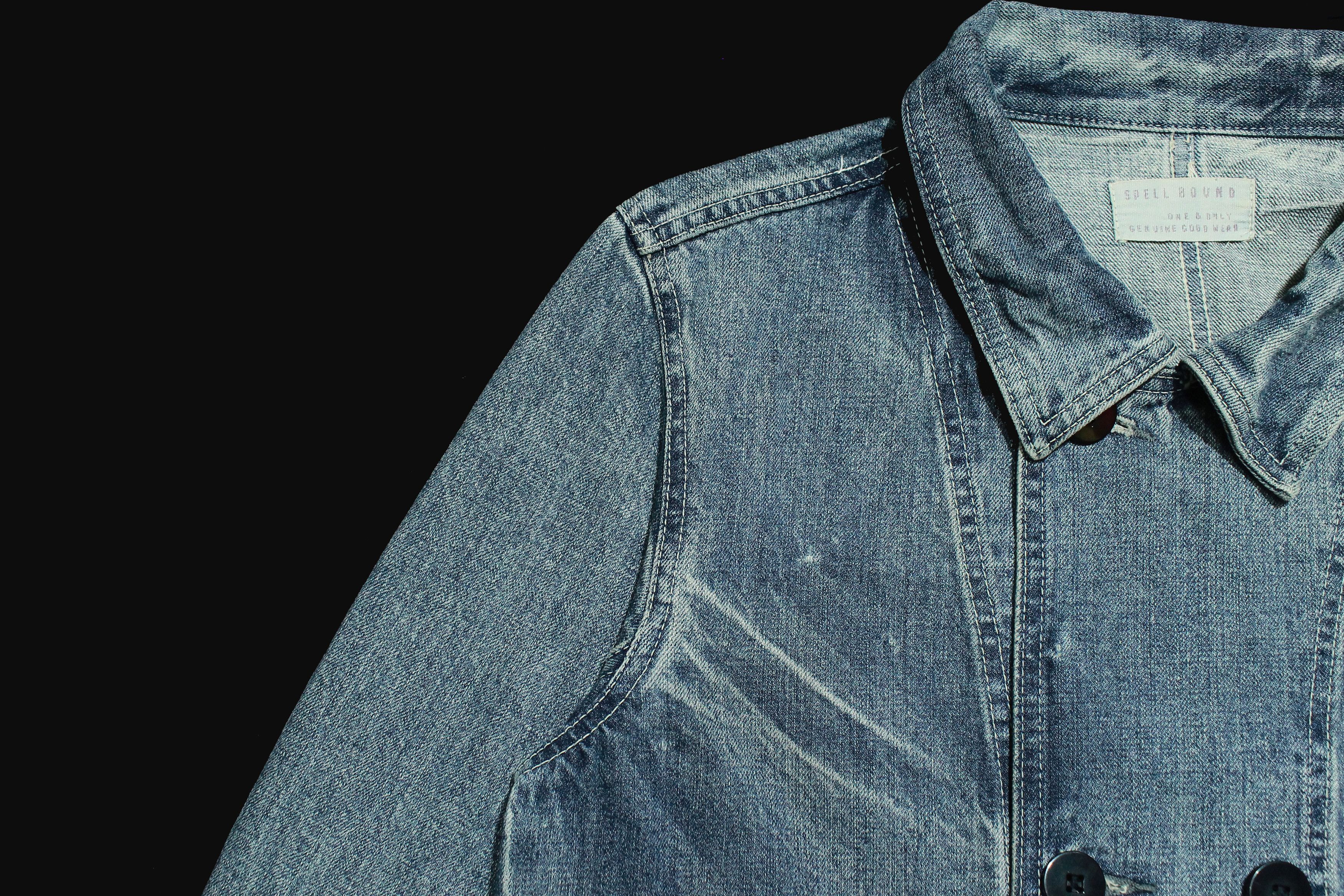 Spellbound Spellbound Japan Work Jacket Denim Acid Washed Size 2 Size US M / EU 48-50 / 2 - 7 Thumbnail
