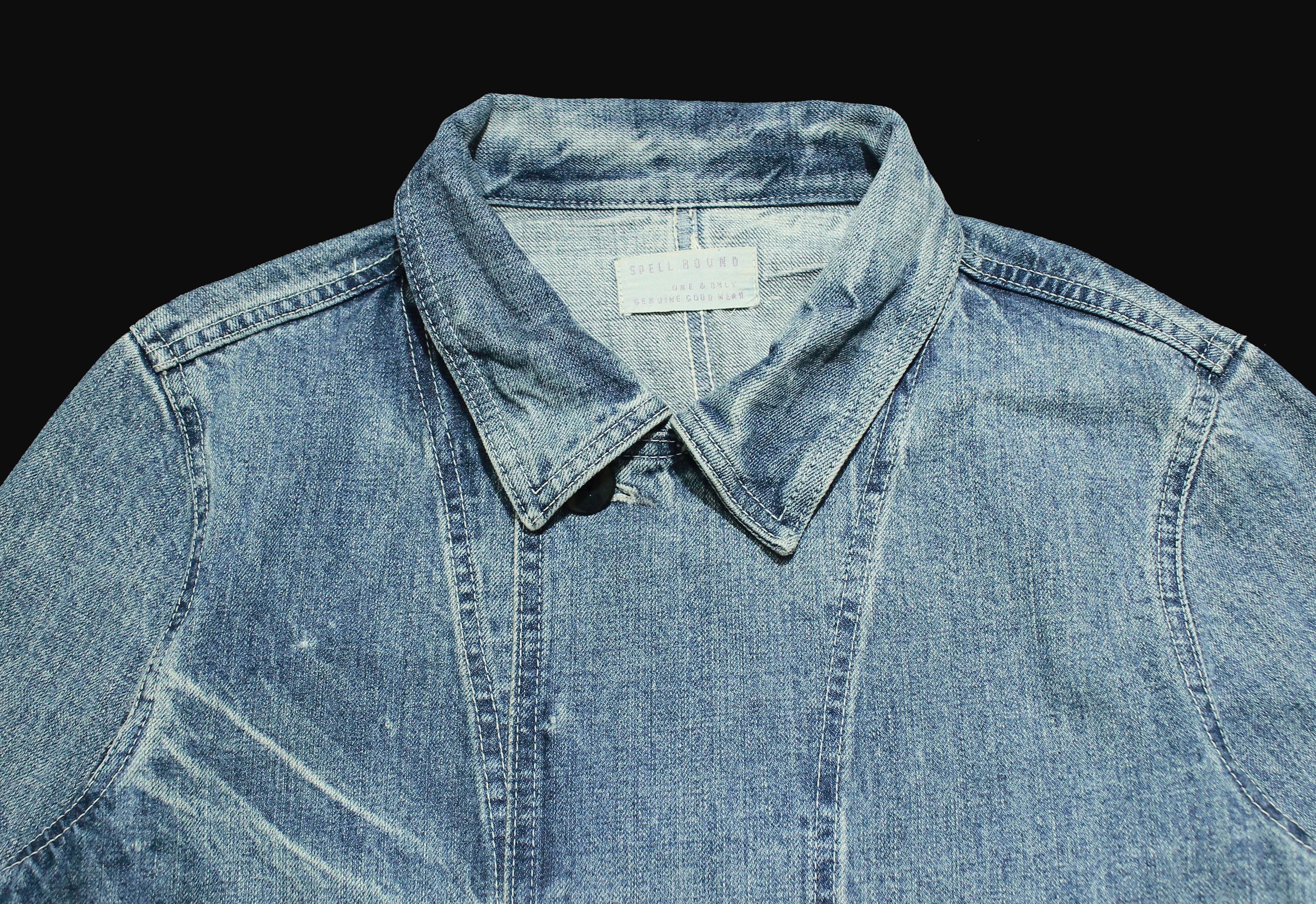 Spellbound Spellbound Japan Work Jacket Denim Acid Washed Size 2 Size US M / EU 48-50 / 2 - 2 Thumbnail