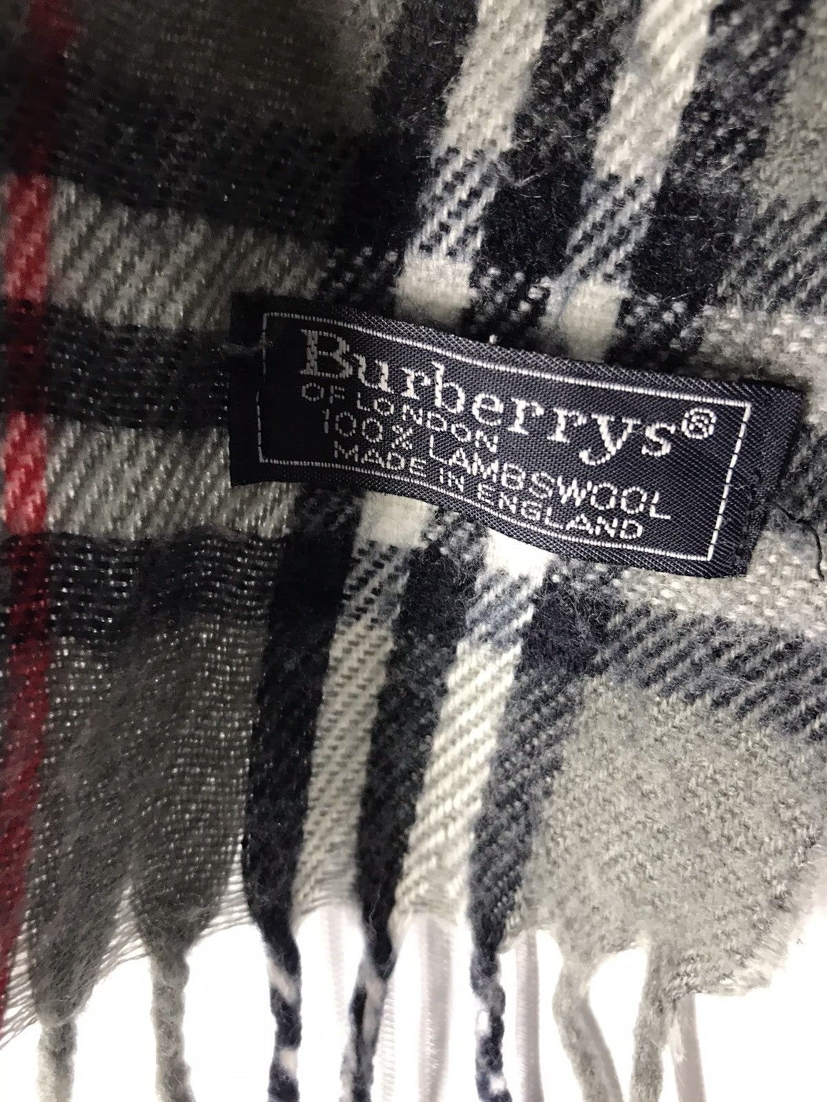 Vintage Burberry Muffler/scarf Nova check made in England