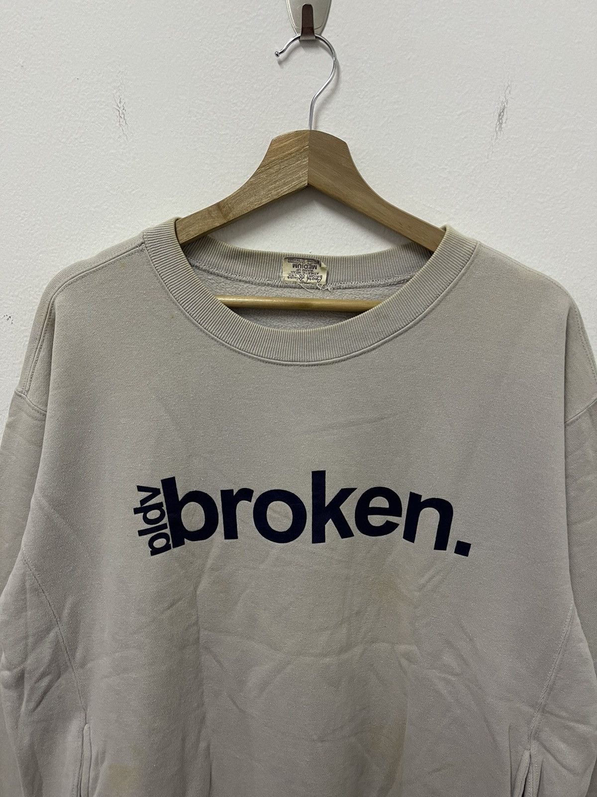 Japanese Brand × Vintage Japanese Brands Broken Spell Out Sweatshirt Size US M / EU 48-50 / 2 - 2 Thumbnail