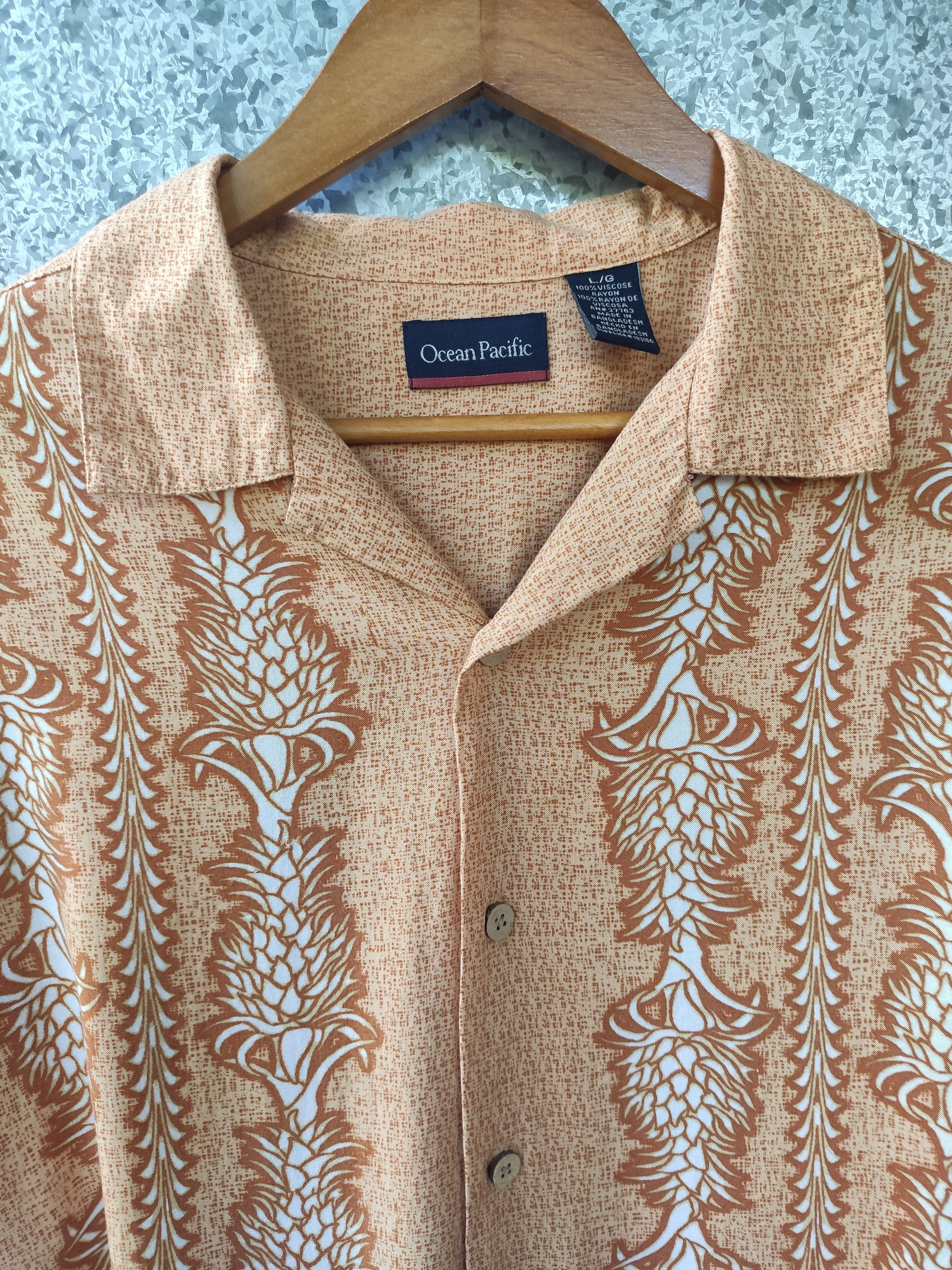 Ocean Pacific Ocean Pacific shirt button up Hawaiian Rayon Size US L / EU 52-54 / 3 - 2 Thumbnail