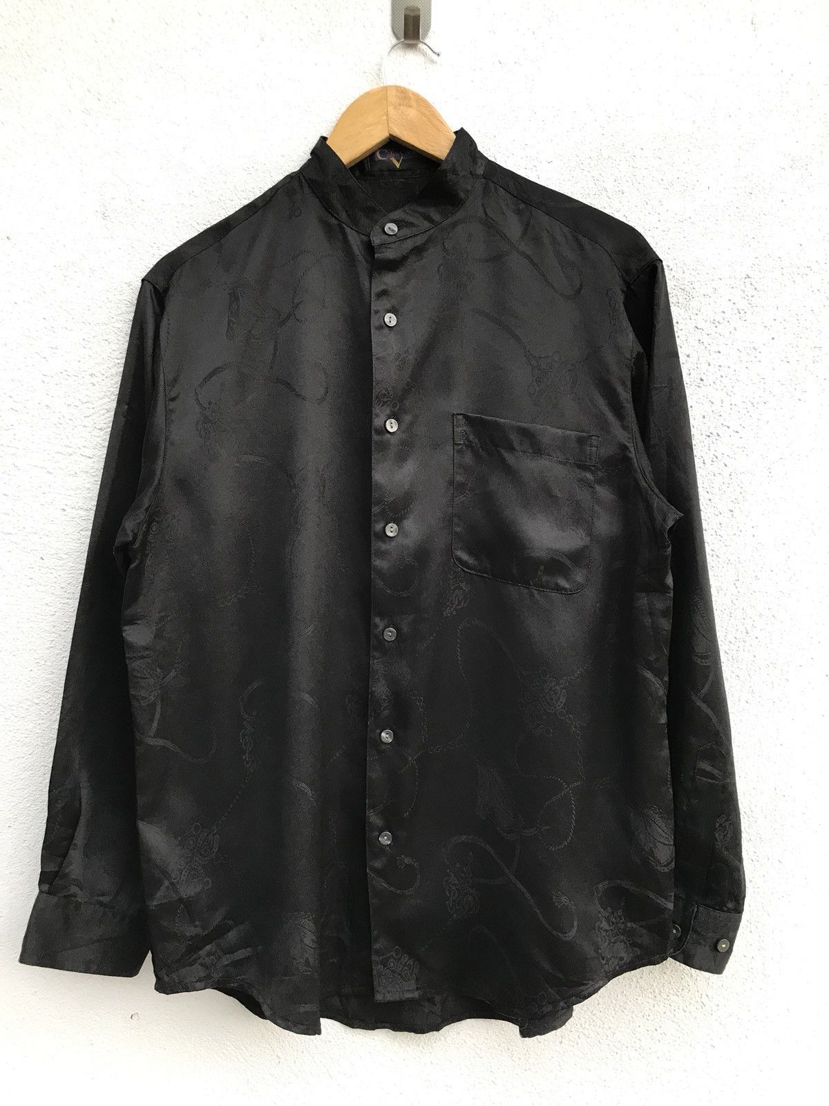 Designer Designer CALRO VELENTINO Black Button Down Shirts Size US M / EU 48-50 / 2 - 2 Thumbnail