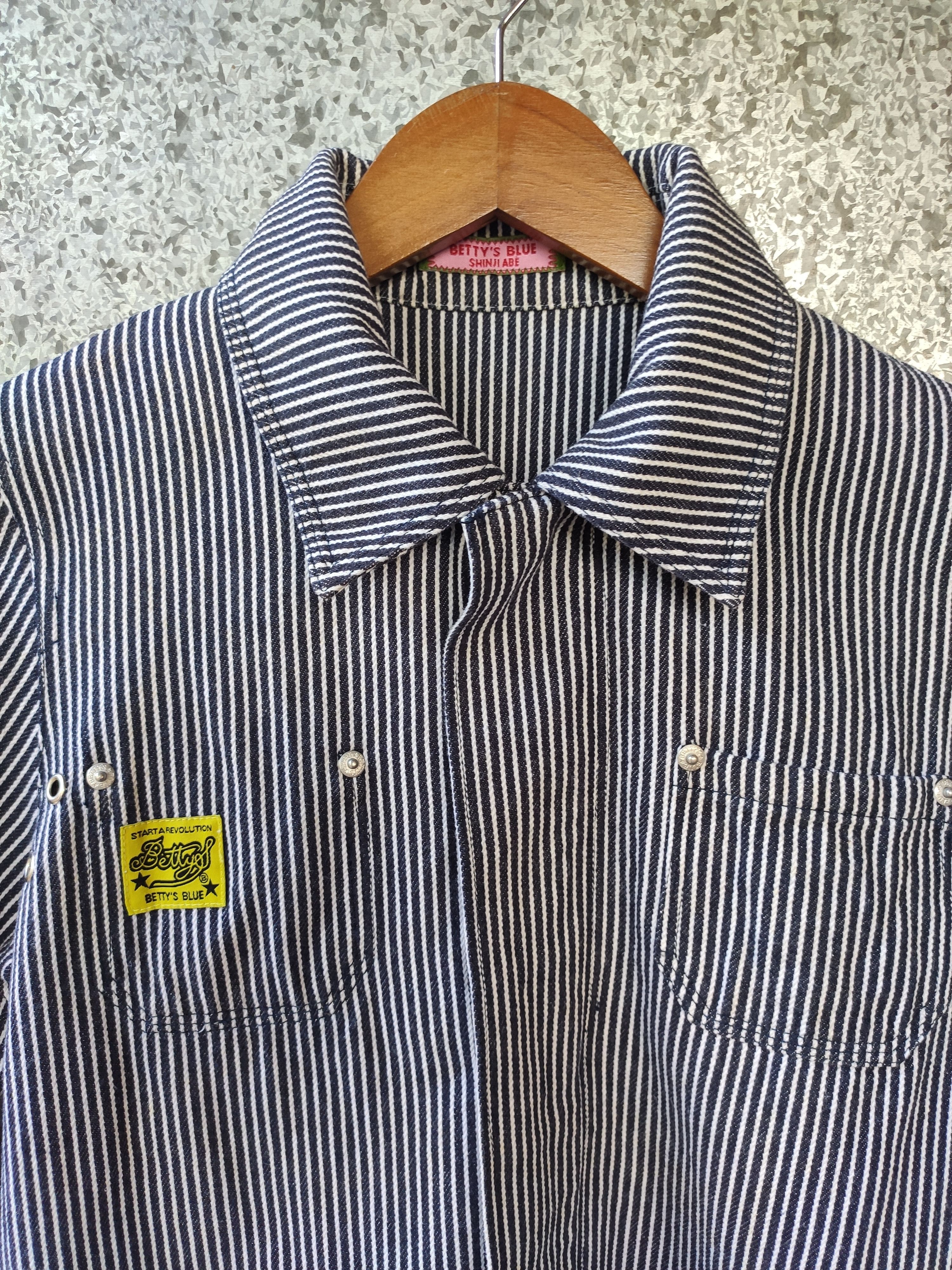 Japanese Brand 🔥 Bettys Blue by Shinji Abe jacket hickory Design Size US S / EU 44-46 / 1 - 2 Thumbnail