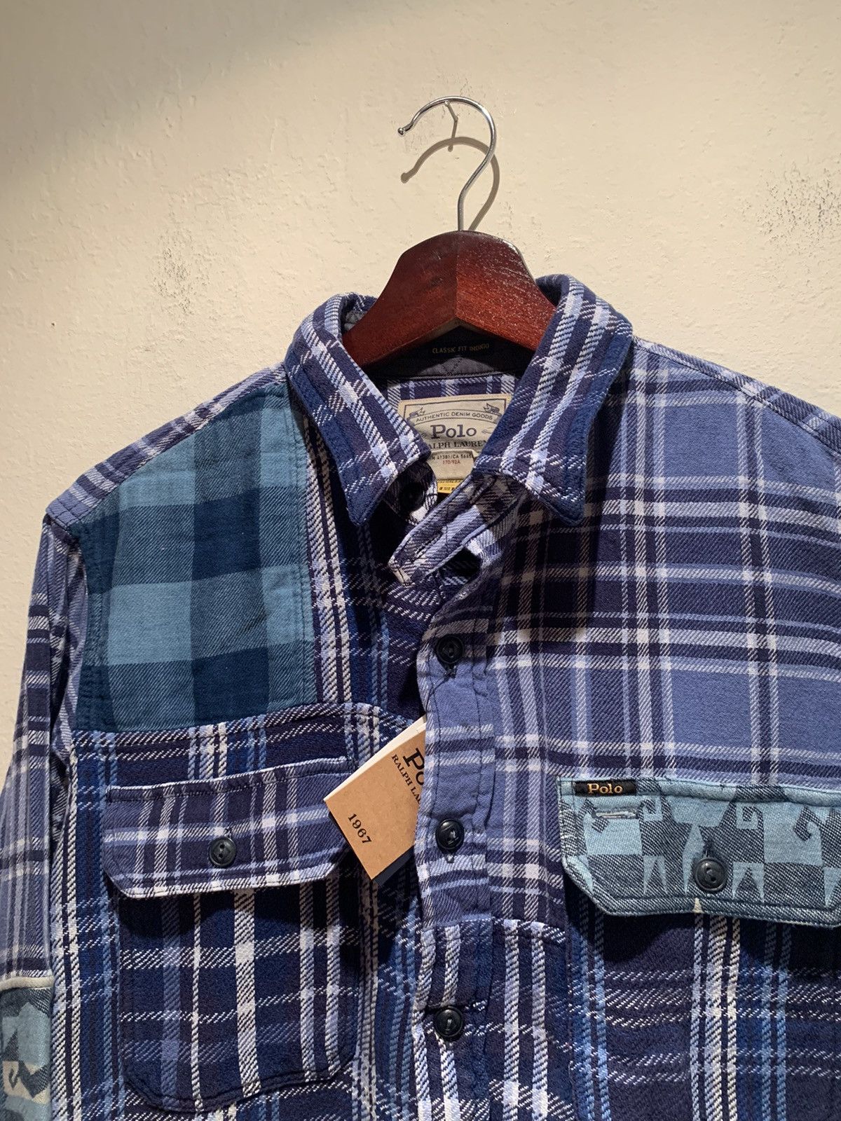 Designer × Polo Ralph Lauren × Ralph Lauren *RARE* New Polo Ralph Lauren Patchwork Button Shirt Size US S / EU 44-46 / 1 - 3 Thumbnail