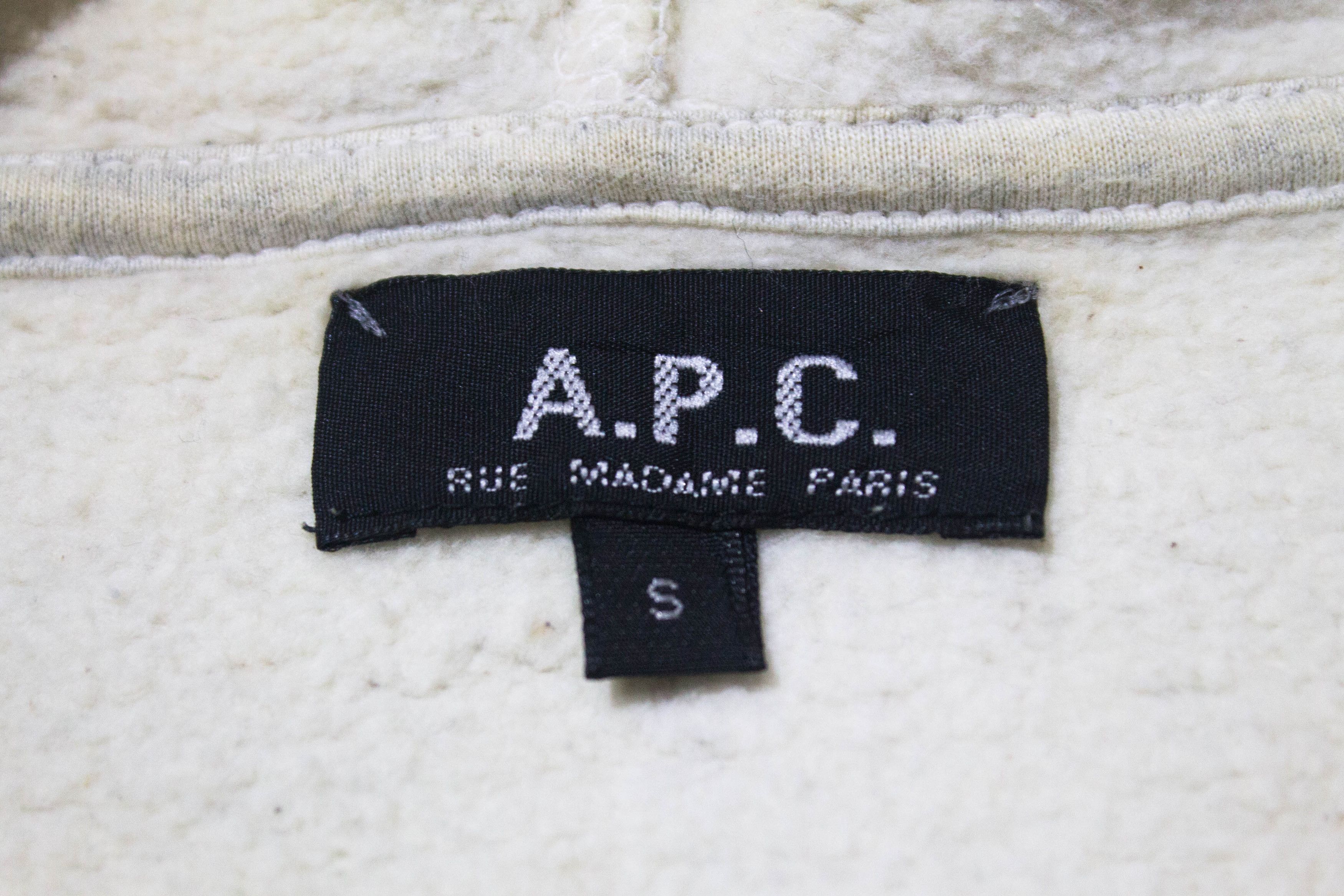 A.P.C. A.P.C France Henley Hoodie Pullover size Small Gray Size US S / EU 44-46 / 1 - 6 Thumbnail
