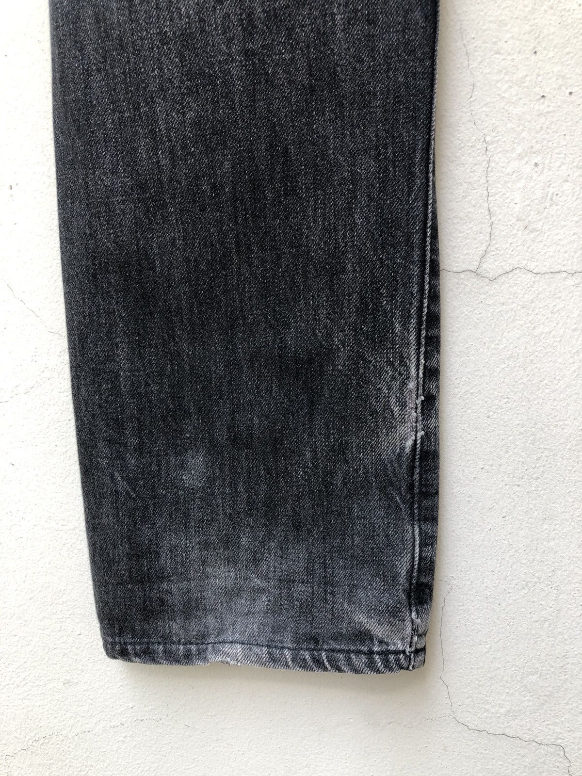 Beams Plus Beams + Japan Ripped Faded Black Denim Selvedge Jeans Size US 29 - 21 Thumbnail