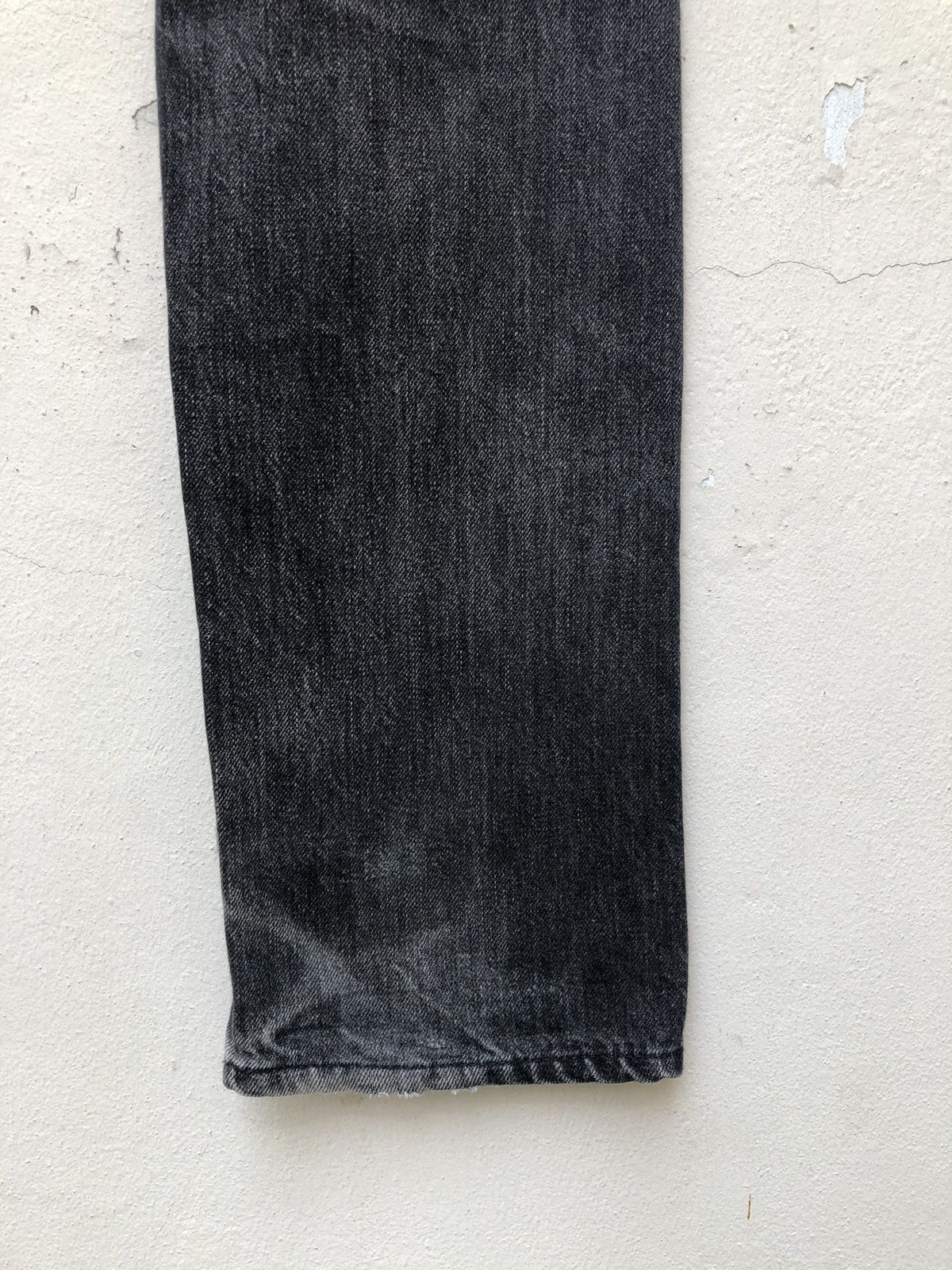 Beams Plus Beams + Japan Ripped Faded Black Denim Selvedge Jeans Size US 29 - 24 Thumbnail