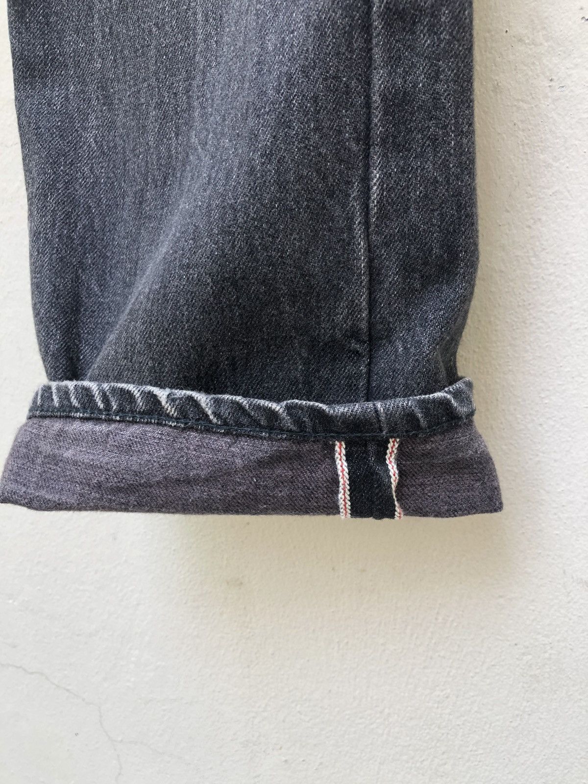 Beams Plus Beams + Japan Ripped Faded Black Denim Selvedge Jeans Size US 29 - 16 Thumbnail