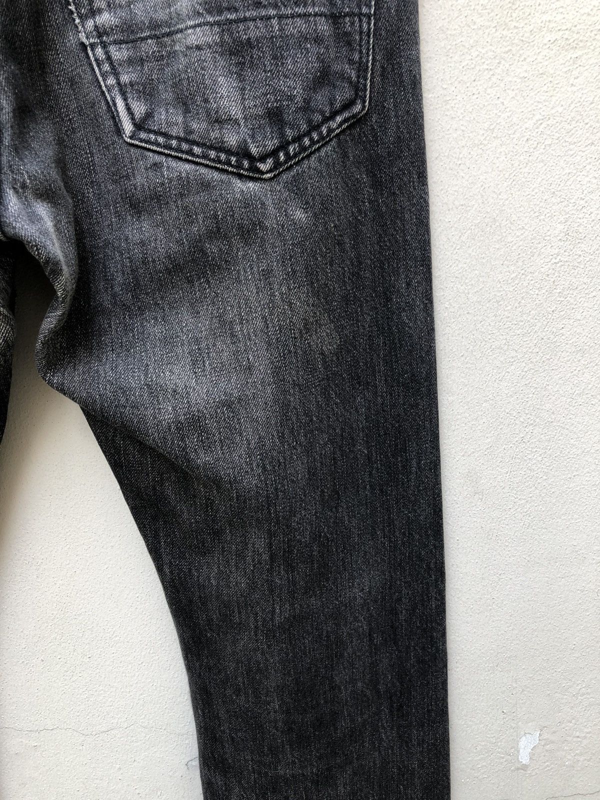 Beams Plus Beams + Japan Ripped Faded Black Denim Selvedge Jeans Size US 29 - 23 Thumbnail
