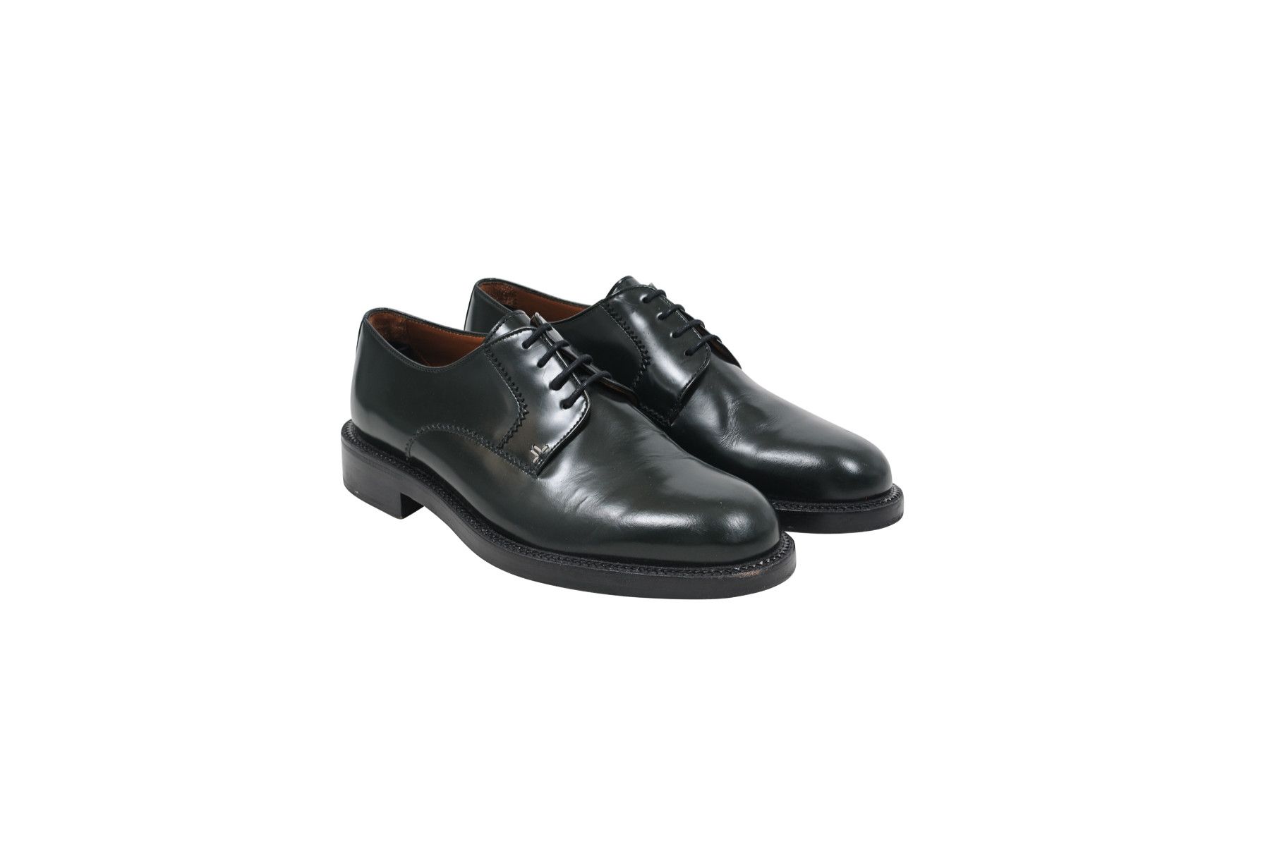 Lanvin Men\'s EU43 US10 Emerald Green Leather Wing Tipped Derby\'s Oxfords Creps Men main image 3