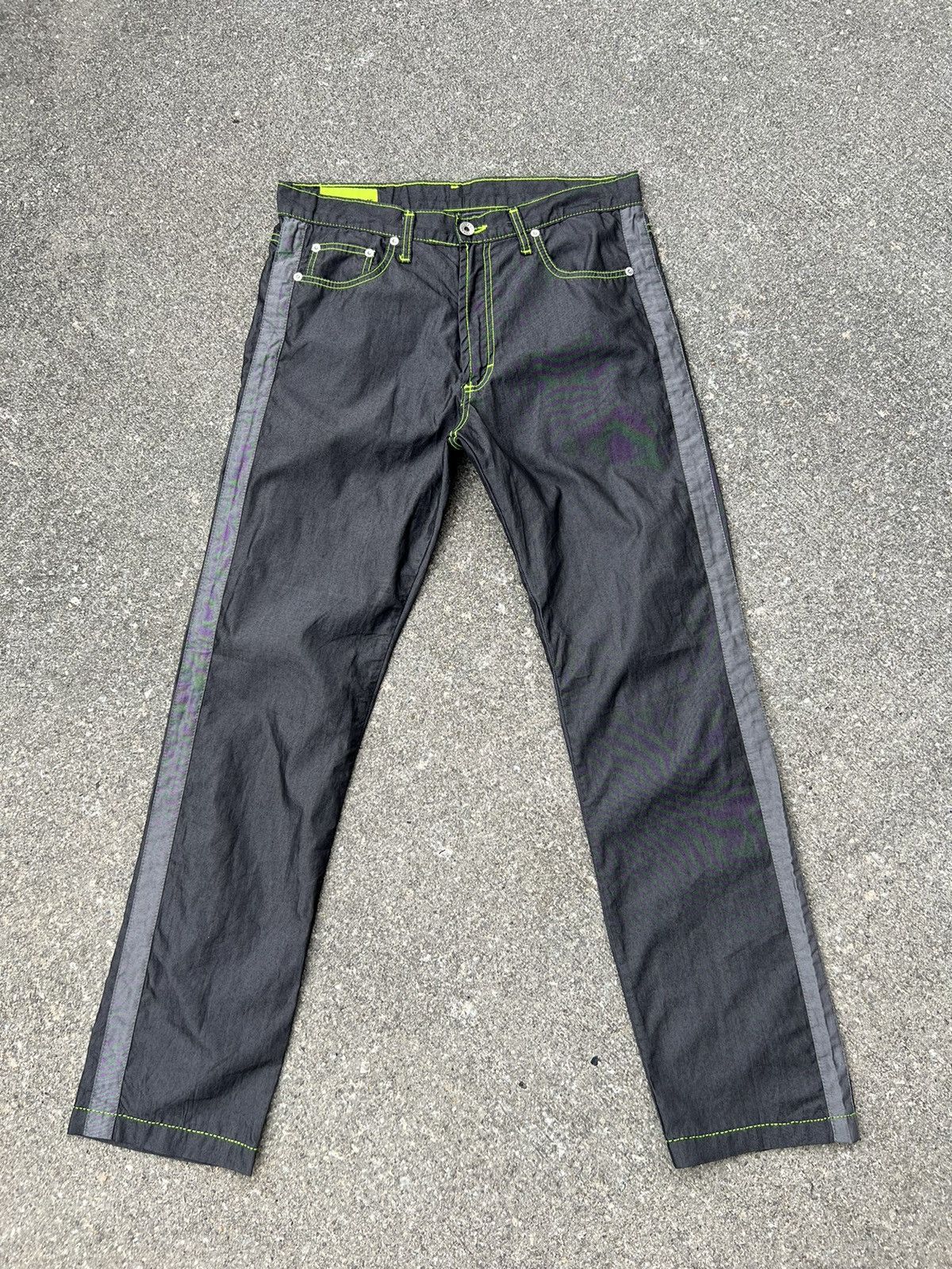Vintage EXTREME SOVIET Made in Italy Lightweight Side Stripe Grey Size US 32 / EU 48 - 1 Thumbnail