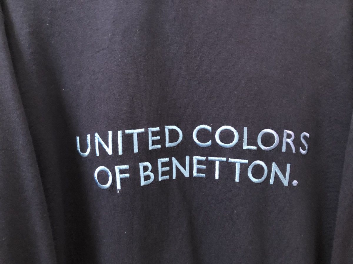 United Colors Of Benetton Spell Out Embroidery Navy Blue Crewneck Sweatshirt Size US M / EU 48-50 / 2 - 2 Thumbnail