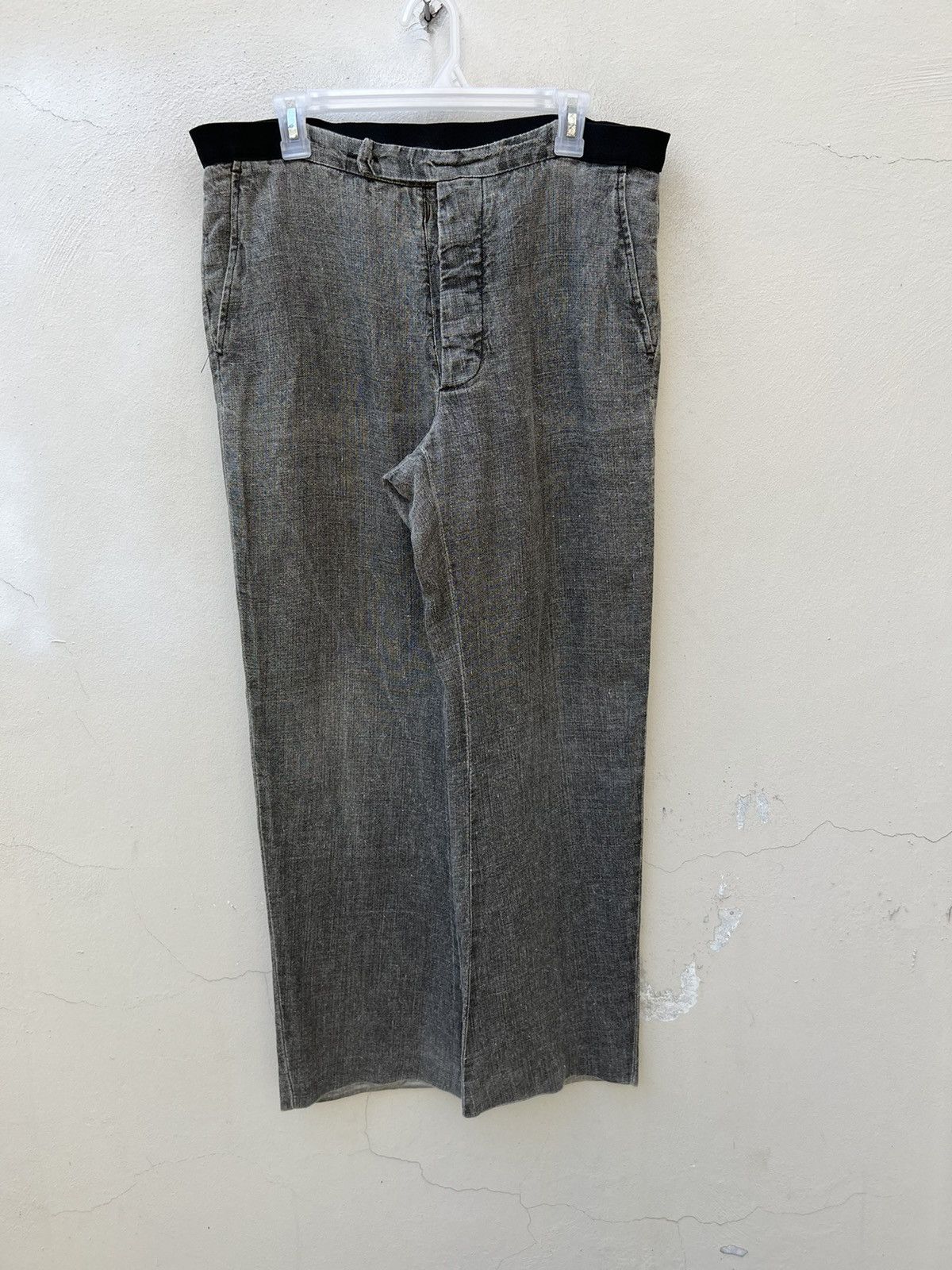 Maison Margiela × Vintage Vintage 90s Martin Margiela Italy Fade Linen Trouser Pant Size US 34 / EU 50 - 6 Thumbnail