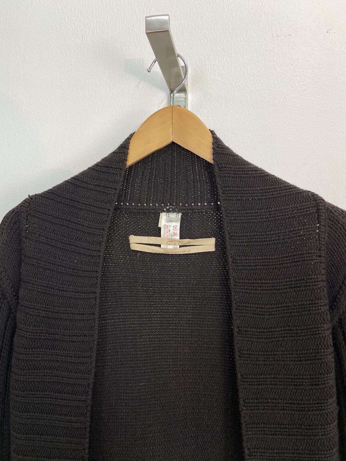 Rick Owens Rick Owens FW03 “TRUCKER” Triangle Knit Cardigan Size US XS / EU 42 / 0 - 9 Thumbnail