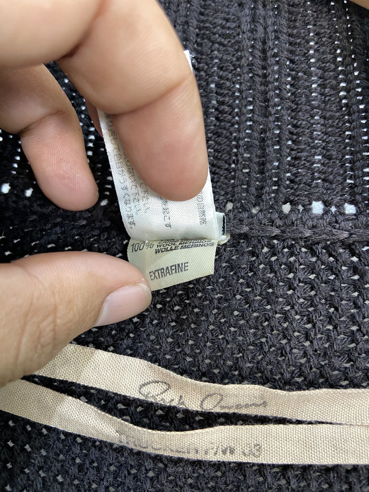 Rick Owens Rick Owens FW03 “TRUCKER” Triangle Knit Cardigan Size US XS / EU 42 / 0 - 12 Thumbnail