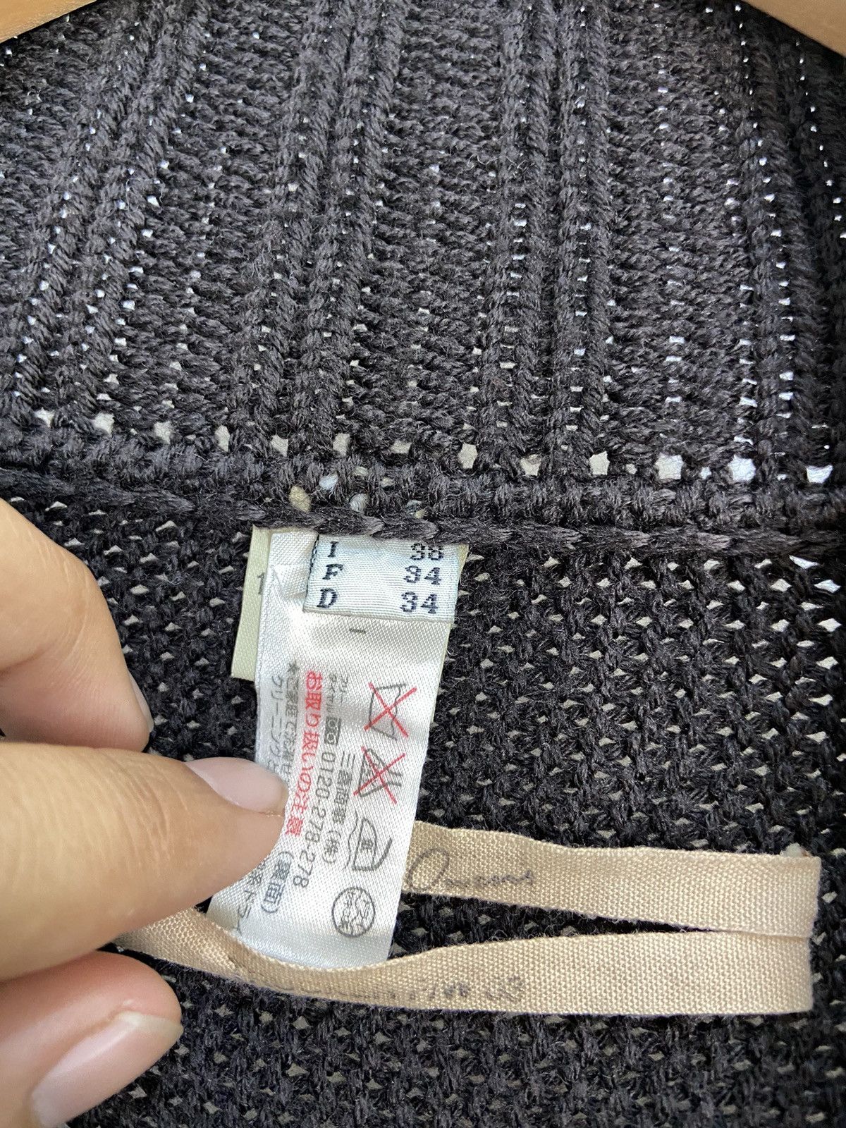 Rick Owens Rick Owens FW03 “TRUCKER” Triangle Knit Cardigan Size US XS / EU 42 / 0 - 14 Thumbnail