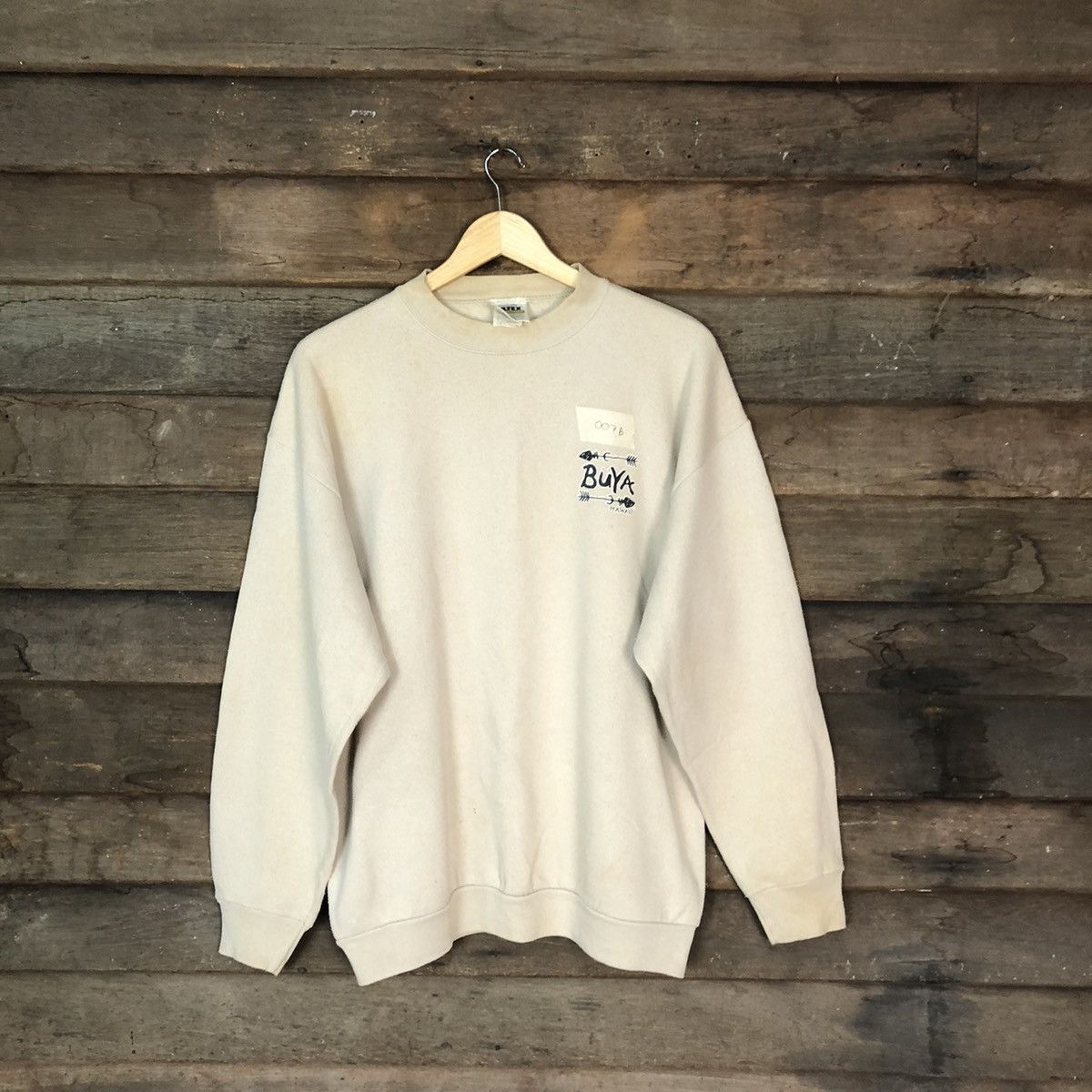 Tultex × Vintage Buya Hawaii Cream vintage Sweatshirt #007 Size US L / EU 52-54 / 3 - 5 Thumbnail
