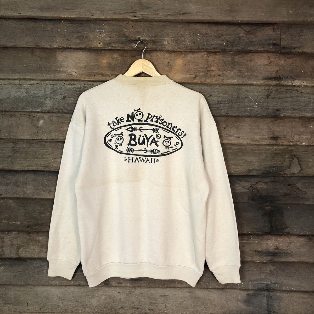Tultex × Vintage Buya Hawaii Cream vintage Sweatshirt #007 Size US L / EU 52-54 / 3 - 1 Thumbnail