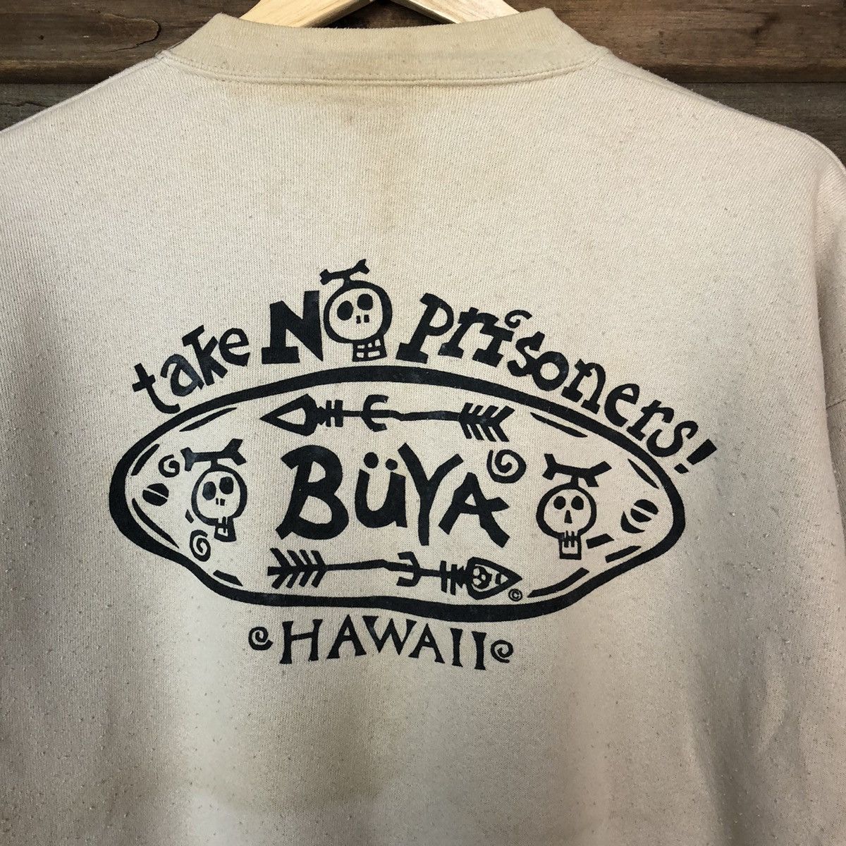 Tultex × Vintage Buya Hawaii Cream vintage Sweatshirt #007 Size US L / EU 52-54 / 3 - 4 Thumbnail