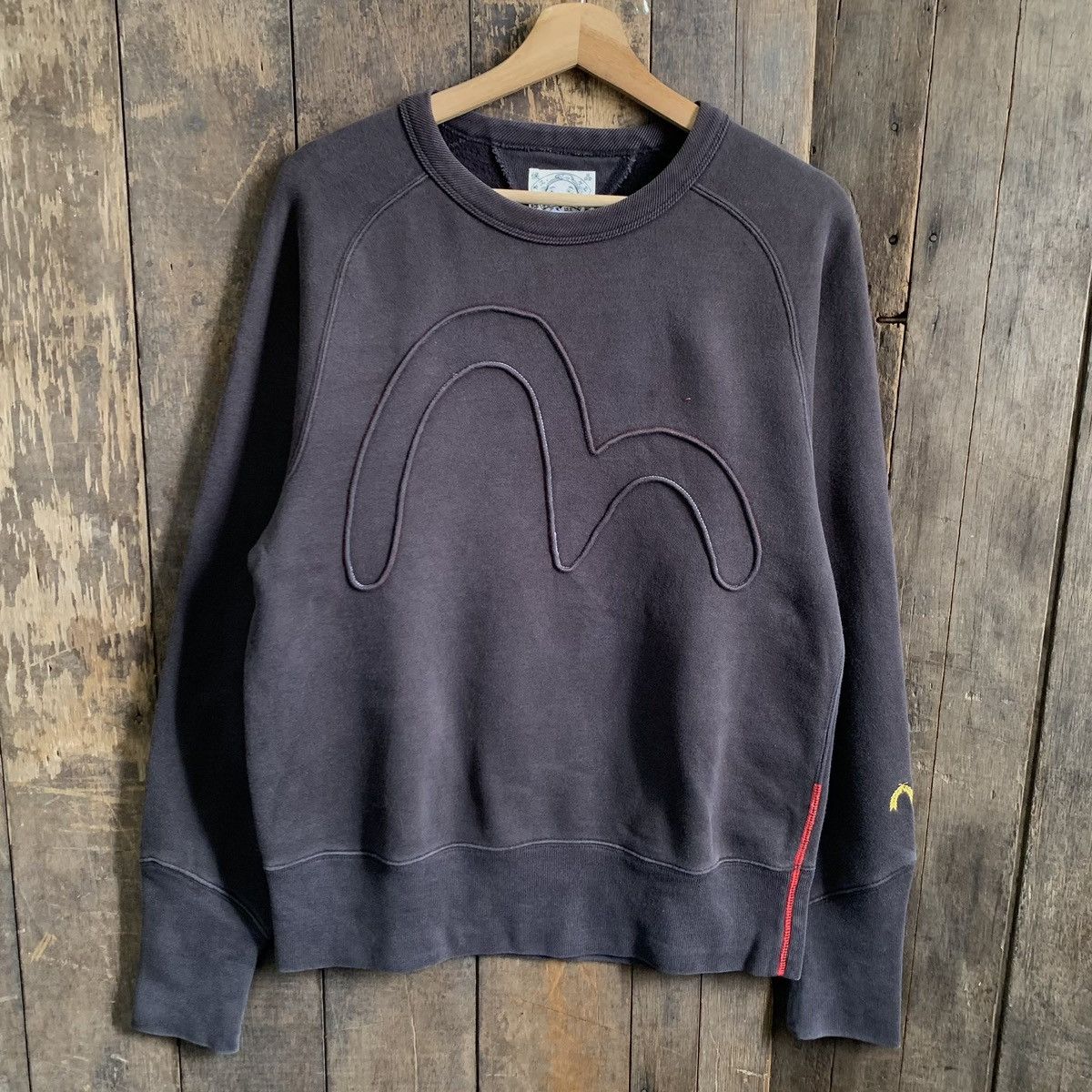 Pull Sweatshirt Crewneck EVISU Heritage - Noir - 100% Coton - Taille XL - Occasion Très Bon état