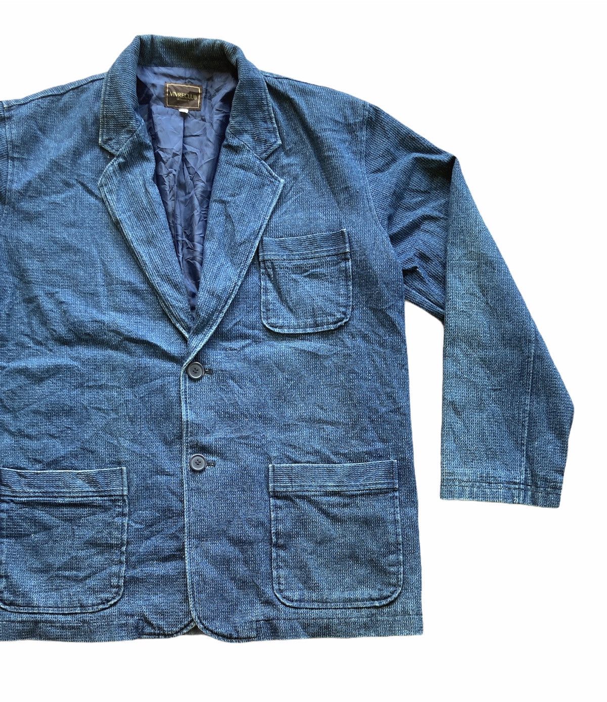 Indigo Indigo Blazer Jacket Size US L / EU 52-54 / 3 - 2 Thumbnail