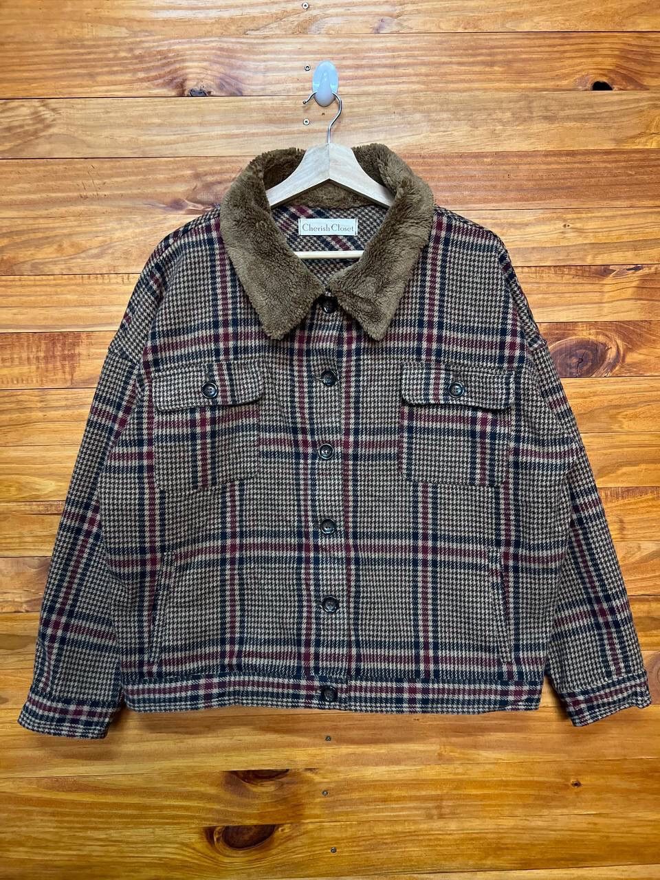 CHERISH CLOSET WOOL SHERPA TRUCKER JACKET