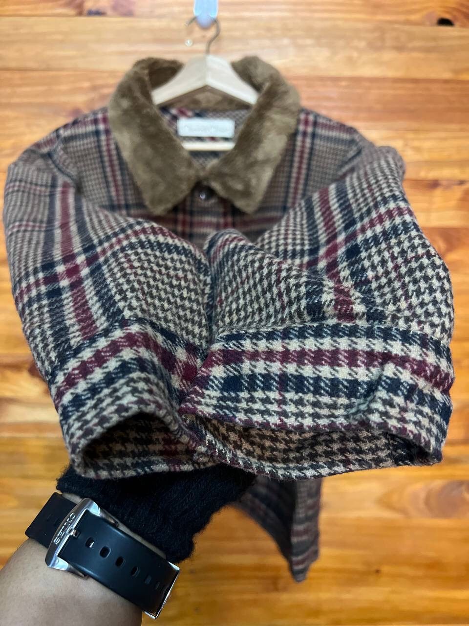 Japanese Brand CHERISH CLOSET WOOL SHERPA TRUCKER JACKET Size US L / EU 52-54 / 3 - 8 Thumbnail