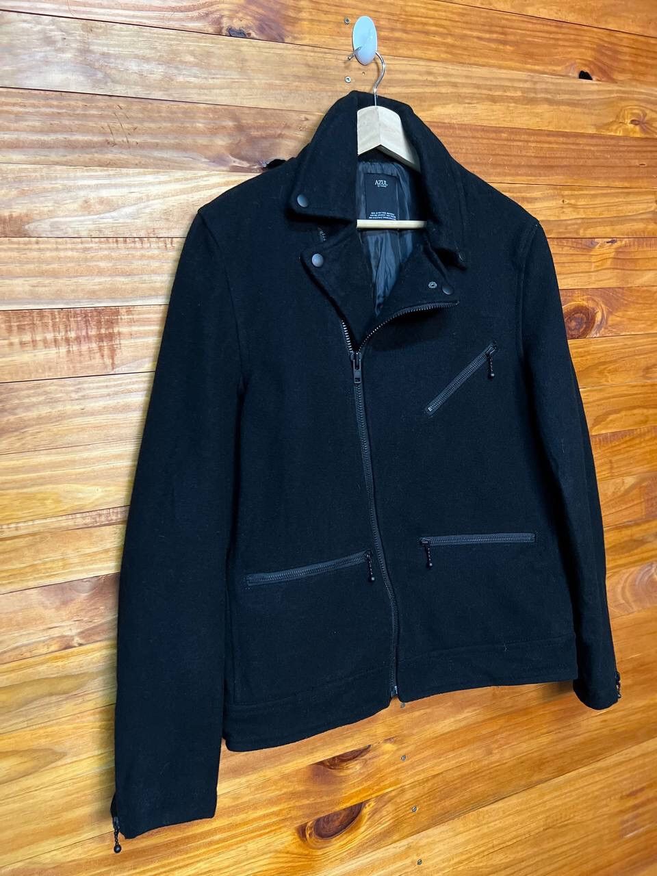 Japanese Brand STEAL🔥AZUL BY MOUSSY WOOL DOUBLE COLLAR JACKET Size US L / EU 52-54 / 3 - 2 Thumbnail