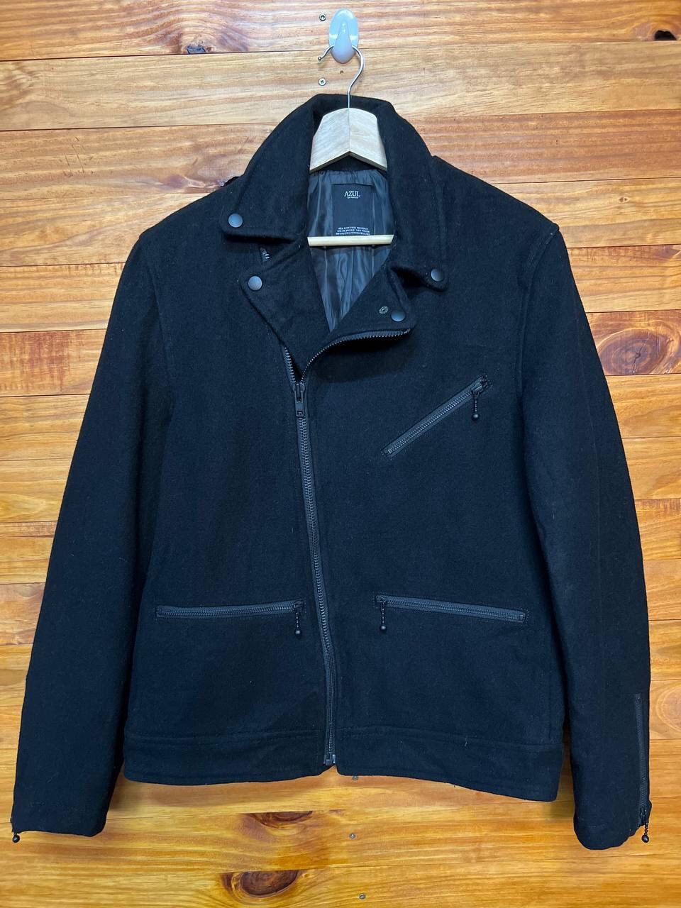 Japanese Brand STEAL🔥AZUL BY MOUSSY WOOL DOUBLE COLLAR JACKET Size US L / EU 52-54 / 3 - 1 Thumbnail