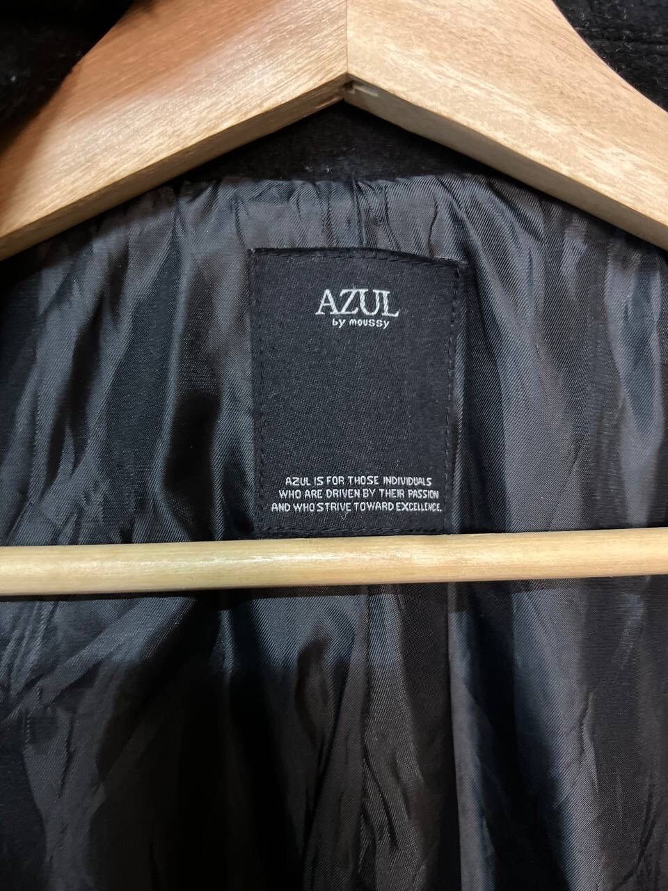 Japanese Brand STEAL🔥AZUL BY MOUSSY WOOL DOUBLE COLLAR JACKET Size US L / EU 52-54 / 3 - 12 Thumbnail