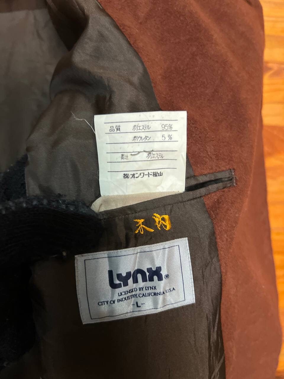 Japanese Brand VINTAGE LYNX POLYESTER BLAZER Size 44S - 8 Thumbnail
