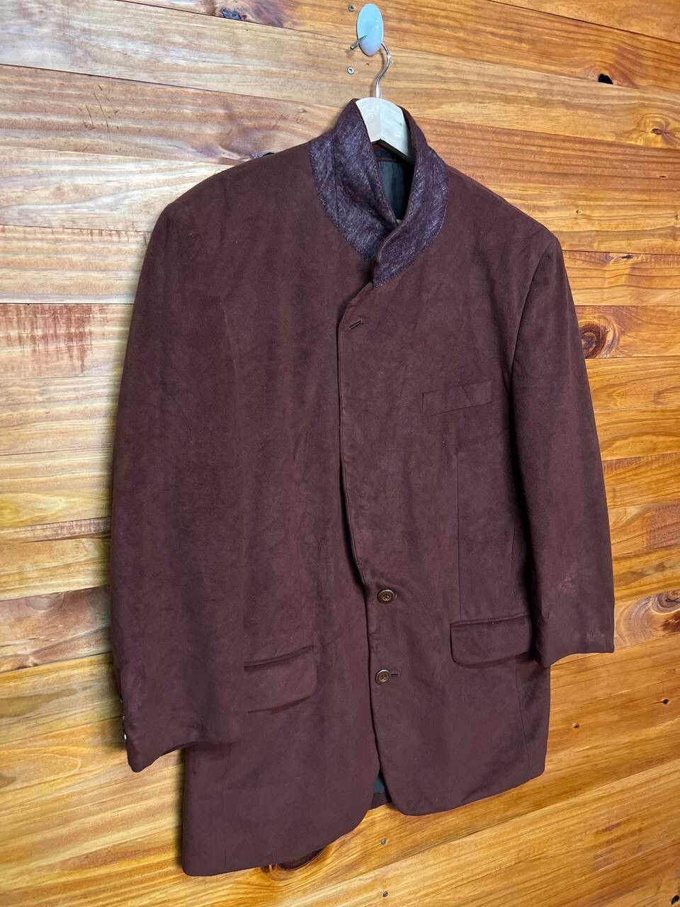 Japanese Brand VINTAGE LYNX POLYESTER BLAZER Size 44S - 2 Thumbnail