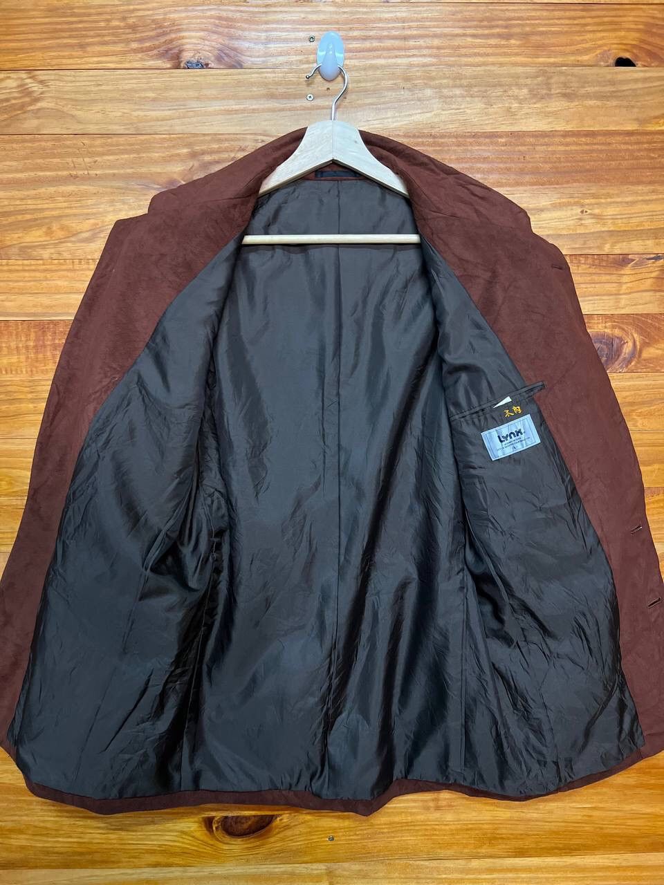 Japanese Brand VINTAGE LYNX POLYESTER BLAZER Size 44S - 6 Thumbnail