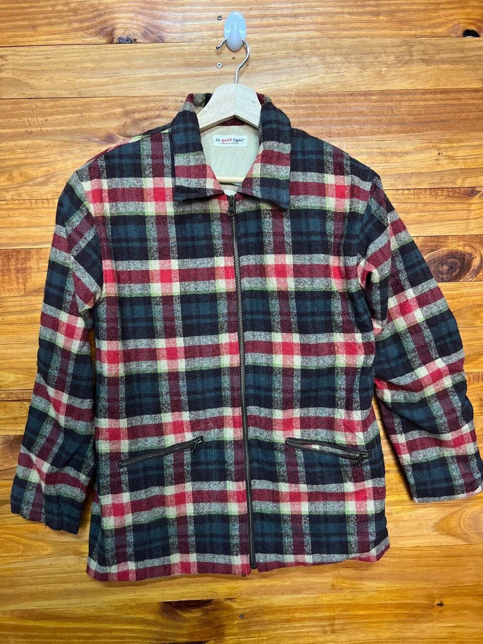 VINTAGE PLAID ZIPPER JACKET