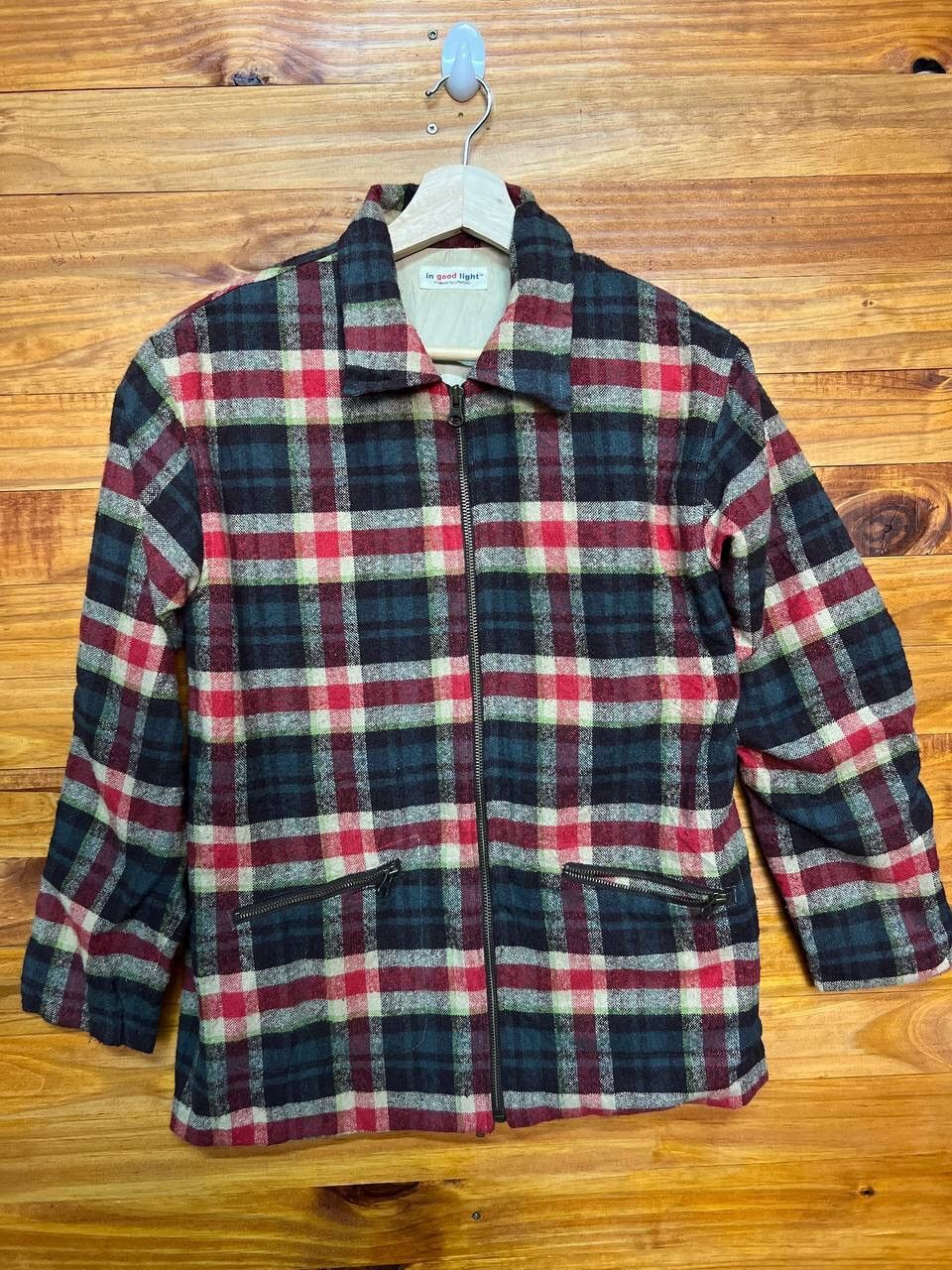 image of Woolrich Woolen Mills Vintage Plaid Zipper Jacket, Men's (Size Small)