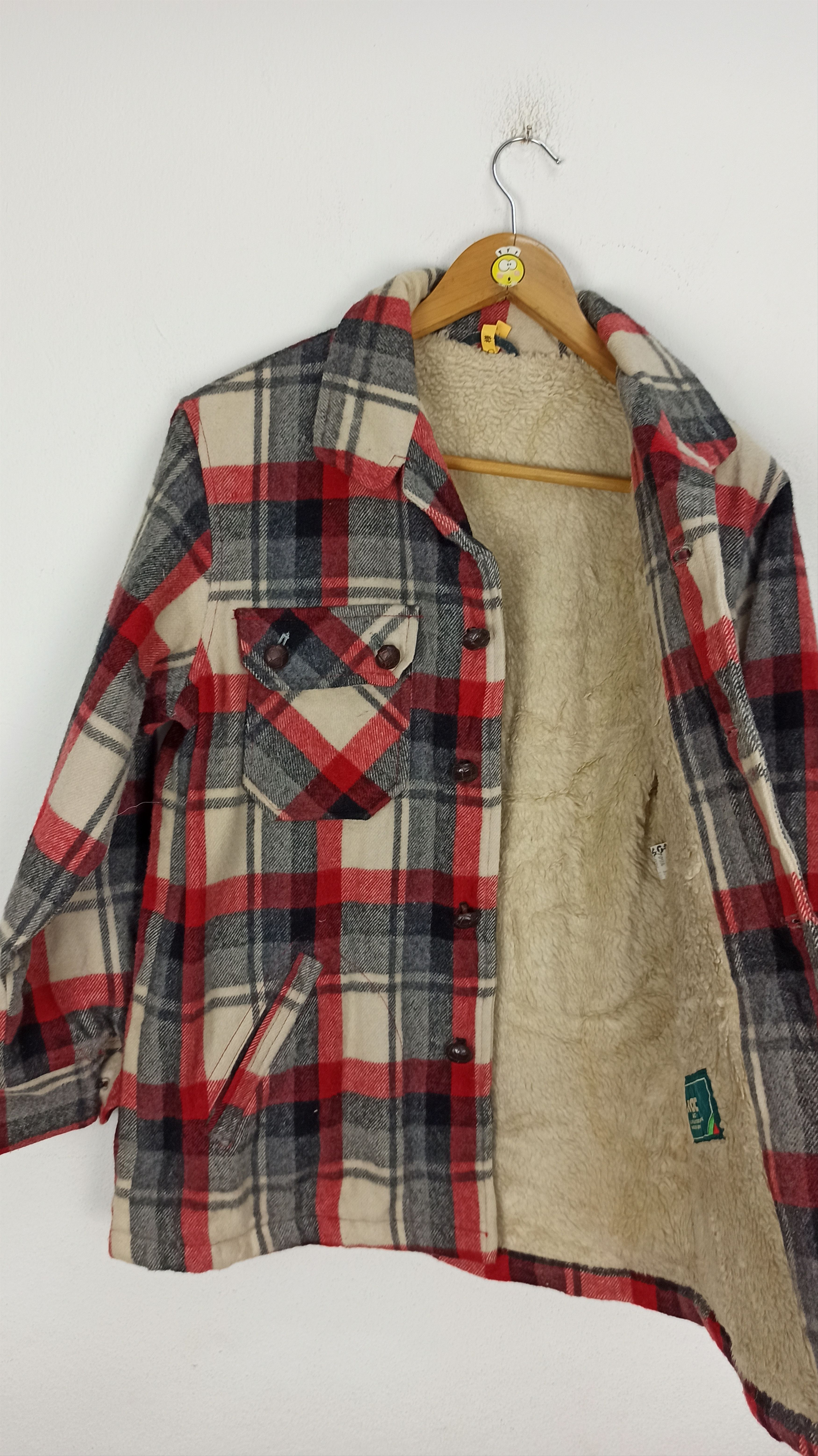 Japanese Brand Vintage NAC JAC Flannel Wool Long Sleeve Ups Button Size US M / EU 48-50 / 2 - 6 Thumbnail