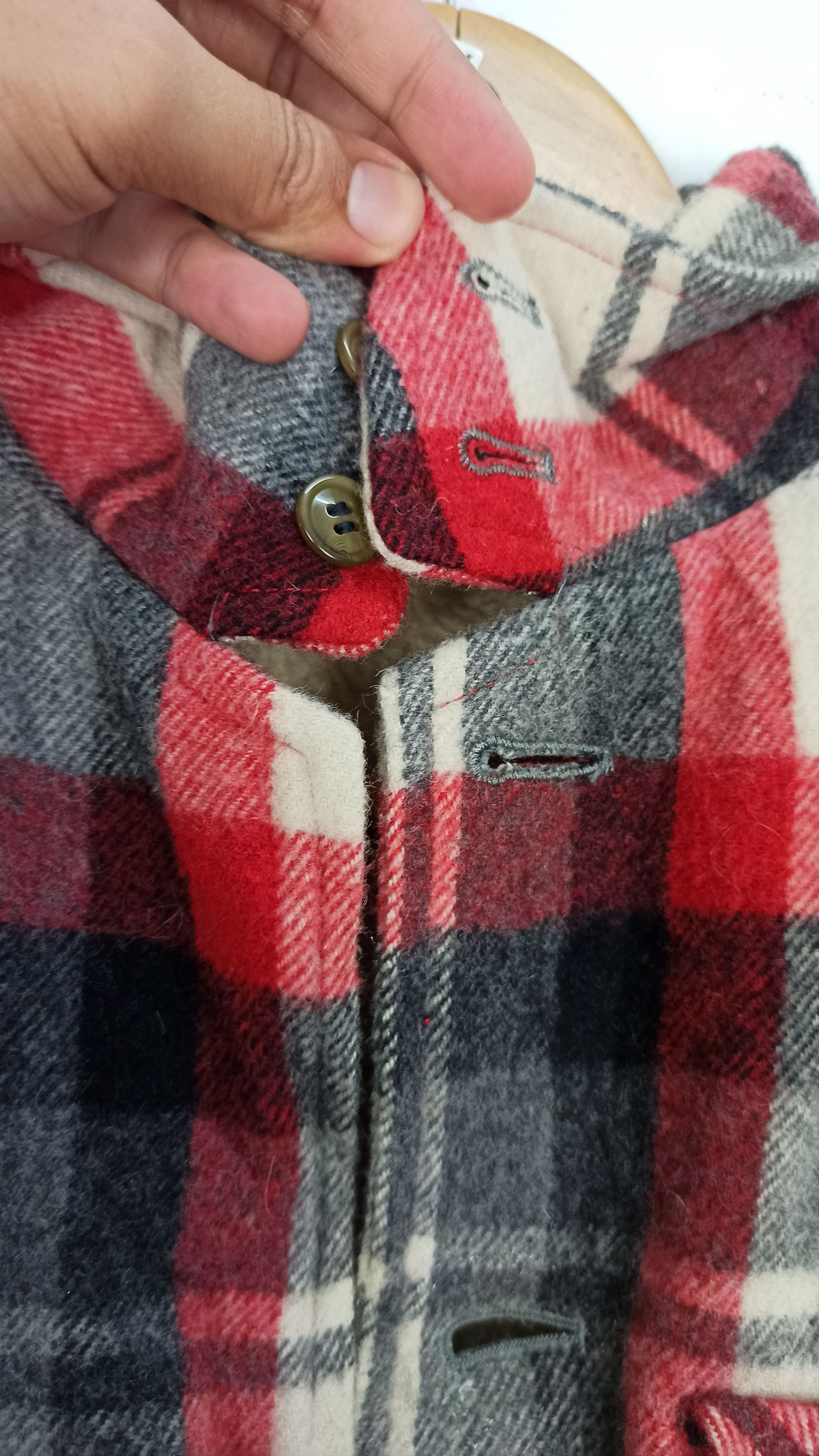 Japanese Brand Vintage NAC JAC Flannel Wool Long Sleeve Ups Button Size US M / EU 48-50 / 2 - 7 Thumbnail