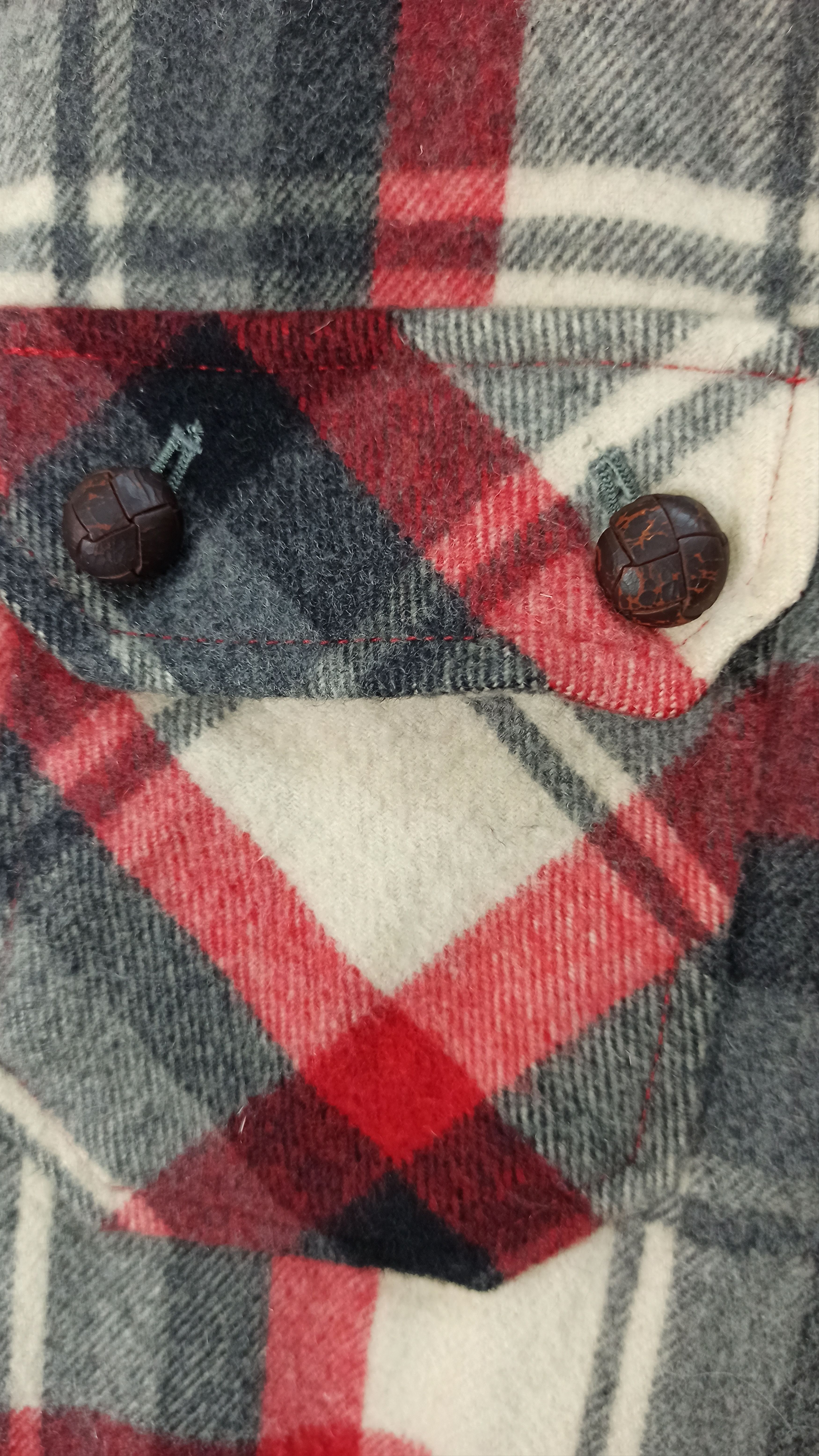 Japanese Brand Vintage NAC JAC Flannel Wool Long Sleeve Ups Button Size US M / EU 48-50 / 2 - 3 Thumbnail