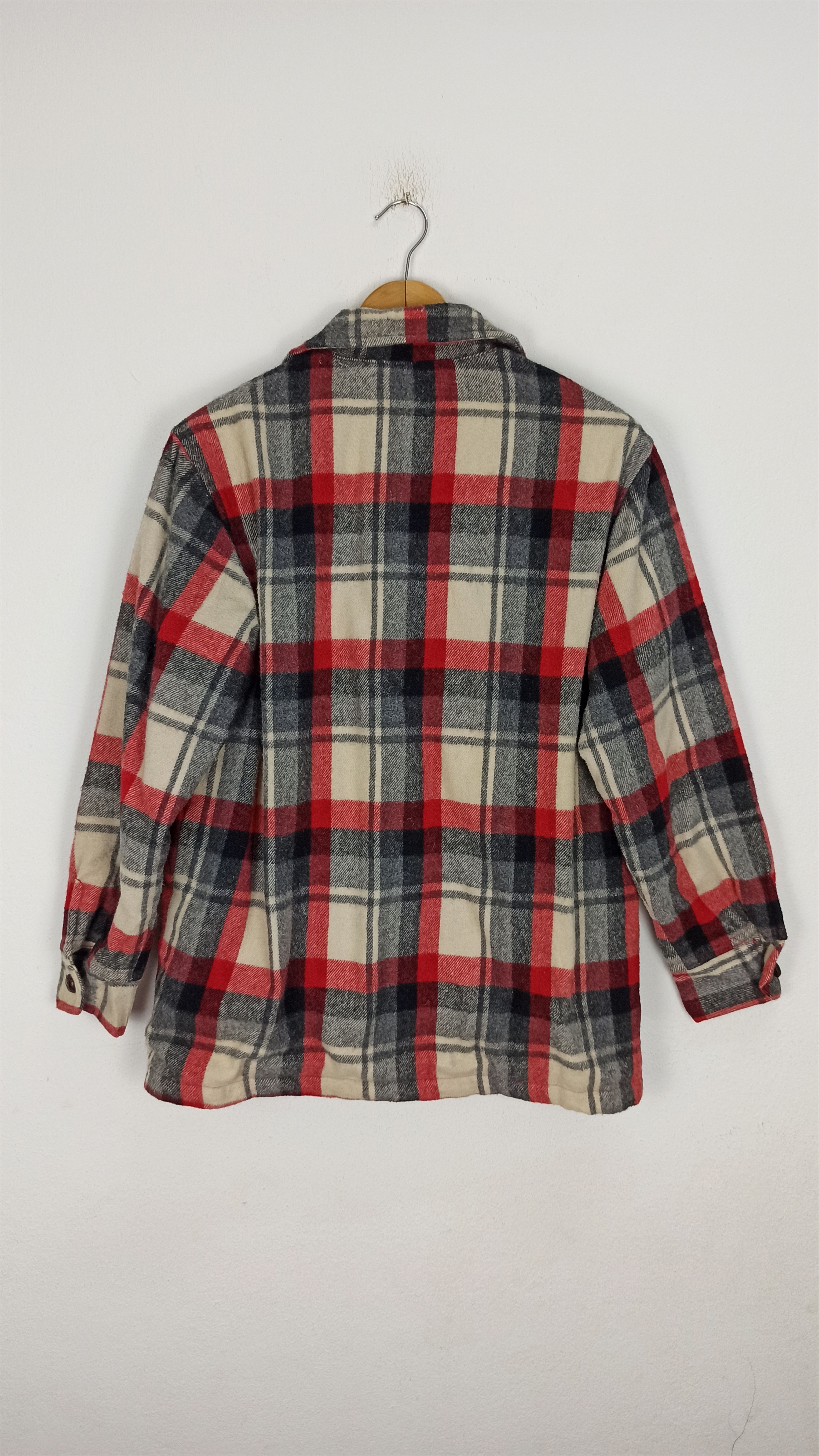 Japanese Brand Vintage NAC JAC Flannel Wool Long Sleeve Ups Button Size US M / EU 48-50 / 2 - 4 Thumbnail