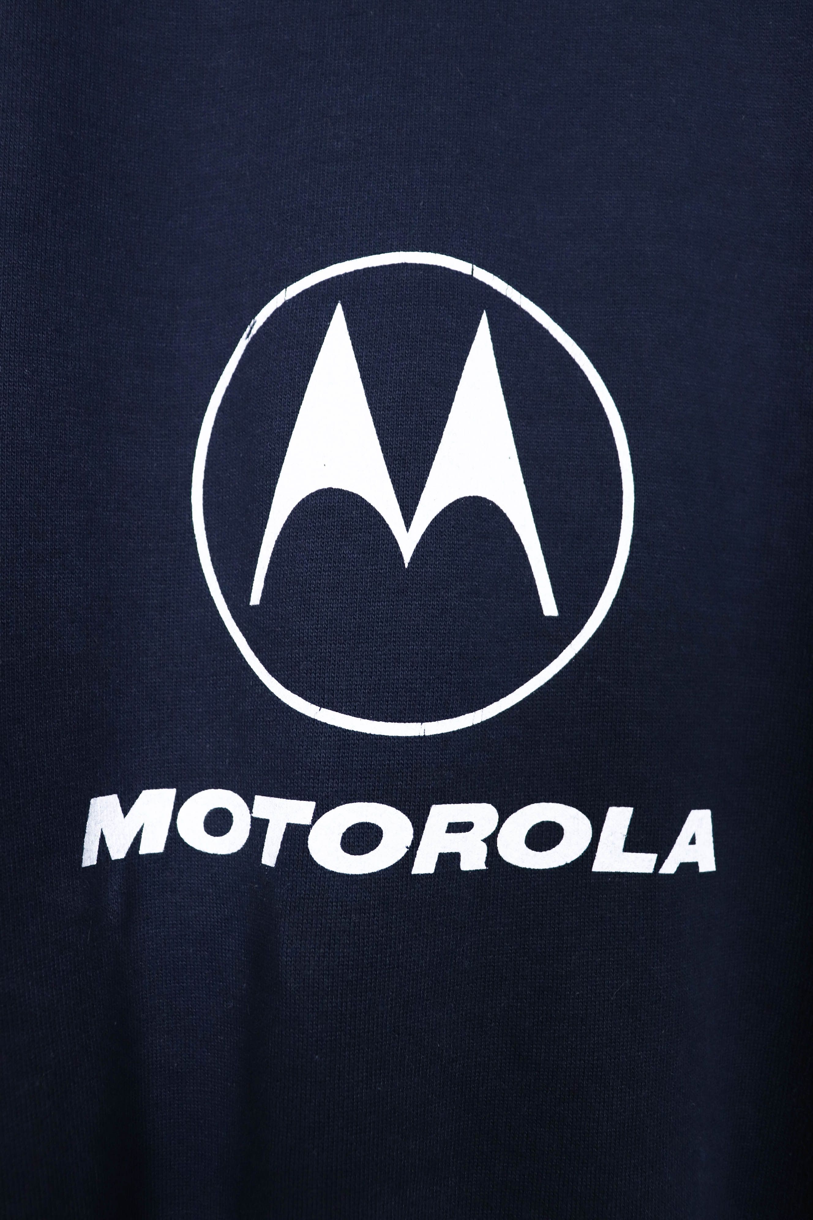 Motorola Motorola Big Logo Graphics Vintage Boxy Fit Navy Sweatshirt Size US XL / EU 56 / 4 - 4 Thumbnail