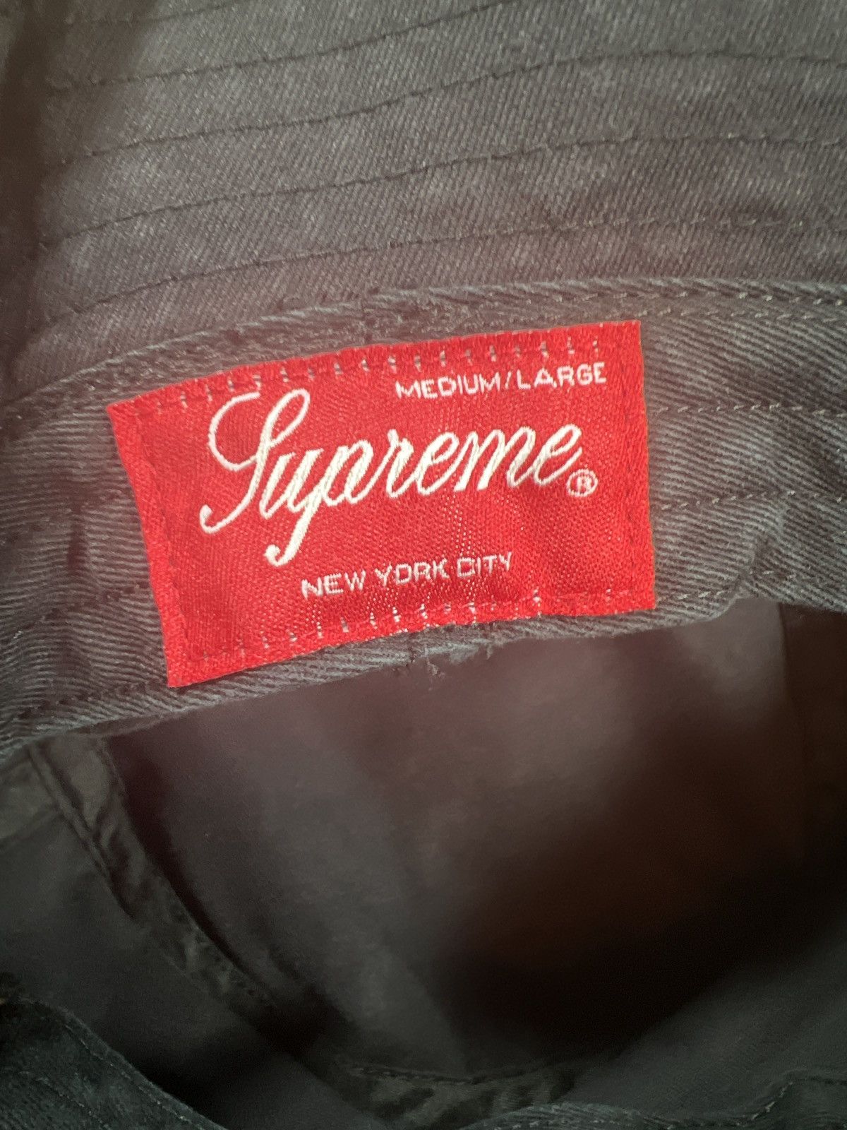 Supreme Supreme Brim text Bucket hat black Size ONE SIZE - 3 Thumbnail